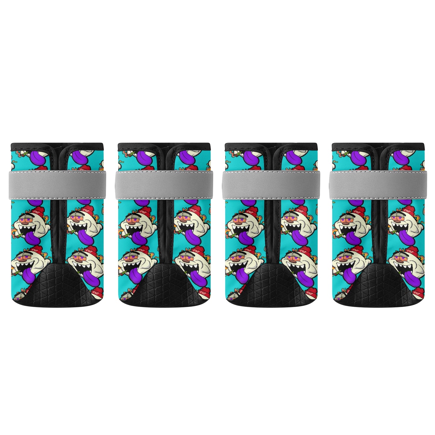 G.S.G Ghost Star Ghouls Turquoise Non Slip Dog Socks