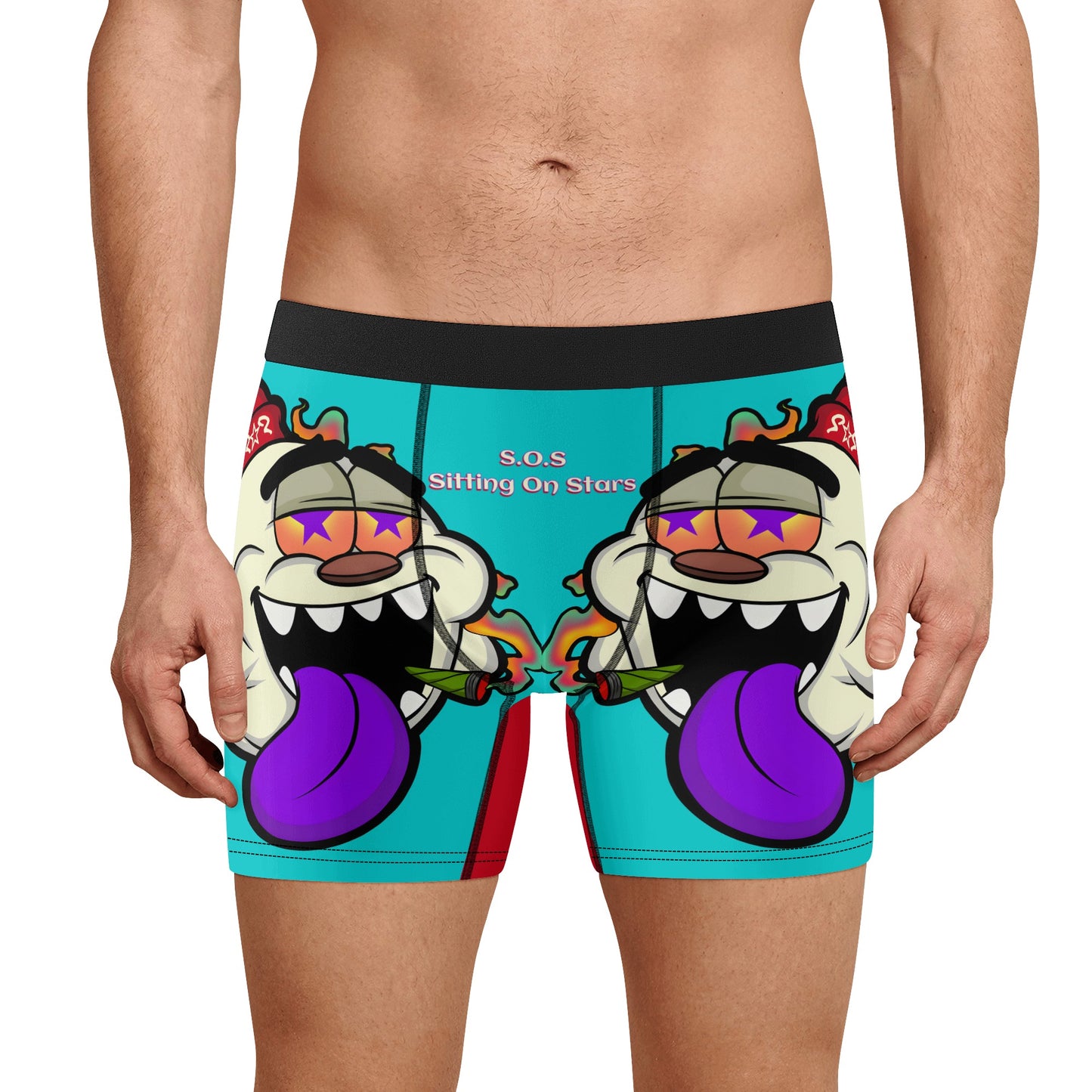 G.S.G Ghost Star Ghouls Mens Turquoise Classic Stretch Trunks & Underwear