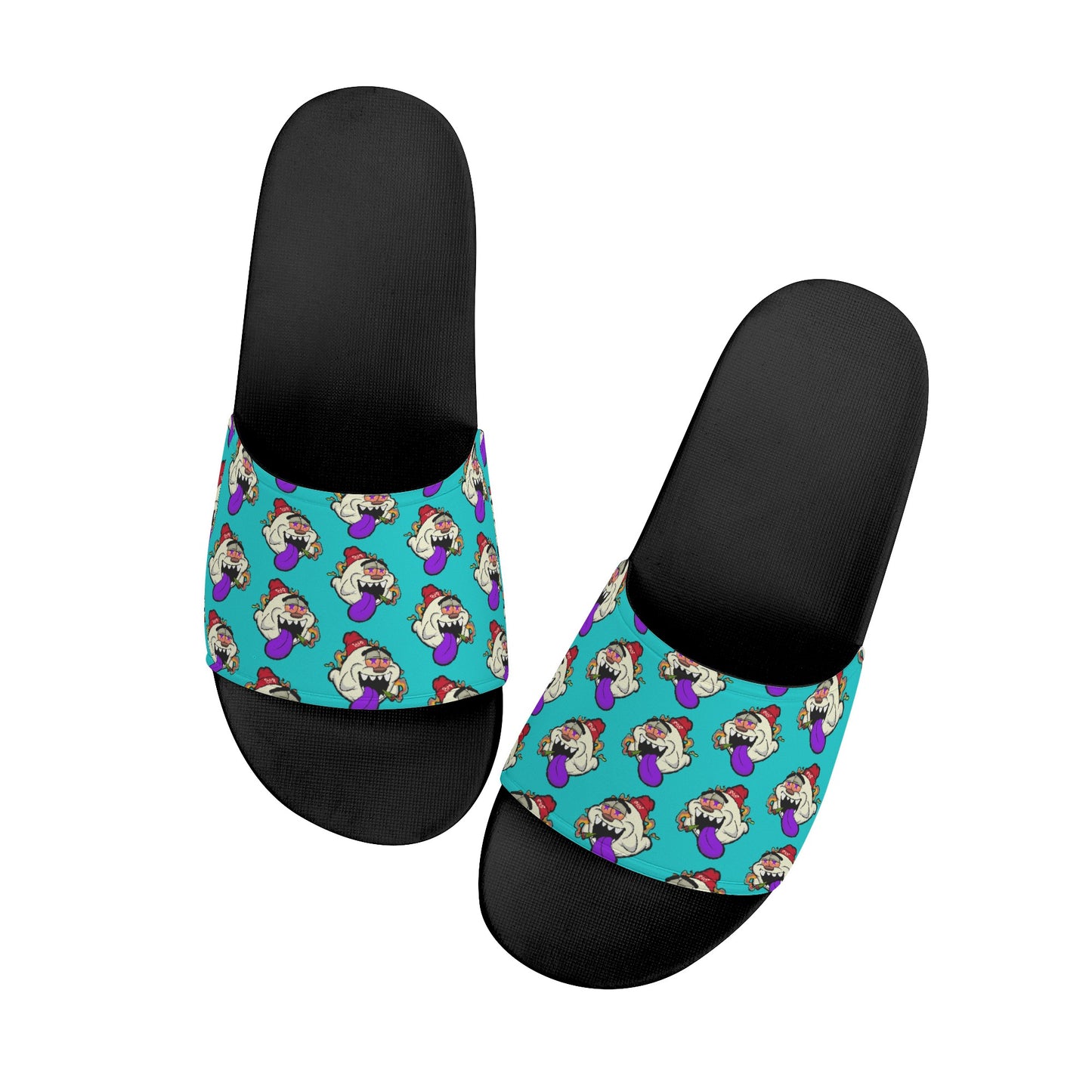 G.S.G Ghost Star Ghouls Mens Turquoise Star Slides