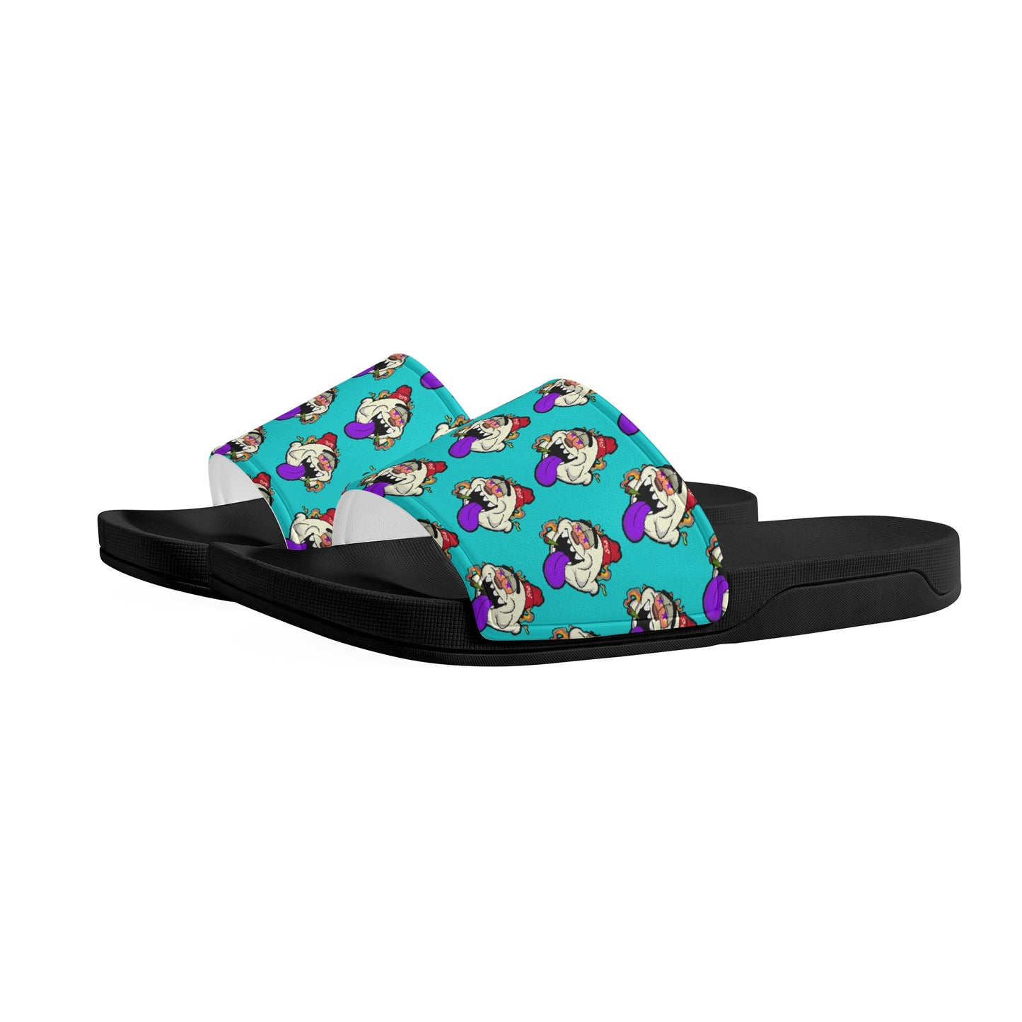 G.S.G Ghost Star Ghouls Mens Turquoise Star Slides