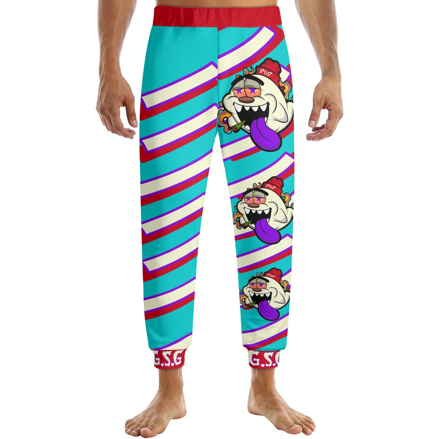 G.S.G Ghost Star Ghouls Mens Turquoise Sweatpants