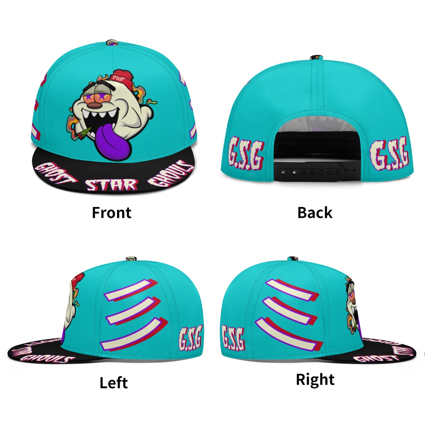 G.S.G Ghost Star Ghouls Turquoise Snapbacks