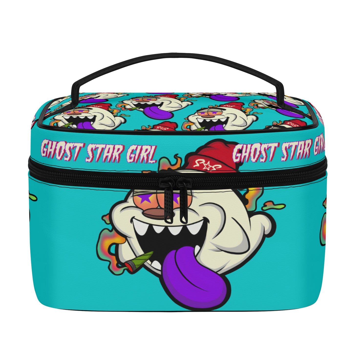 G.S.G Ghost Star Girl Turquoise Leather Cosmetic Bag