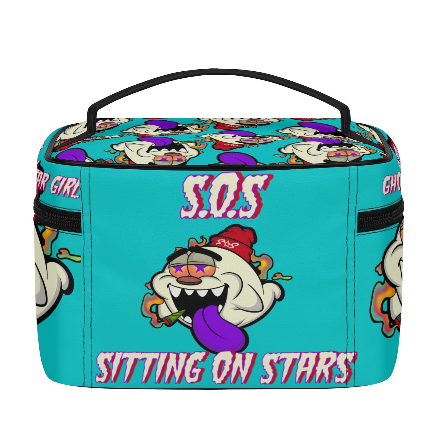 G.S.G Ghost Star Girl Turquoise Leather Cosmetic Bag