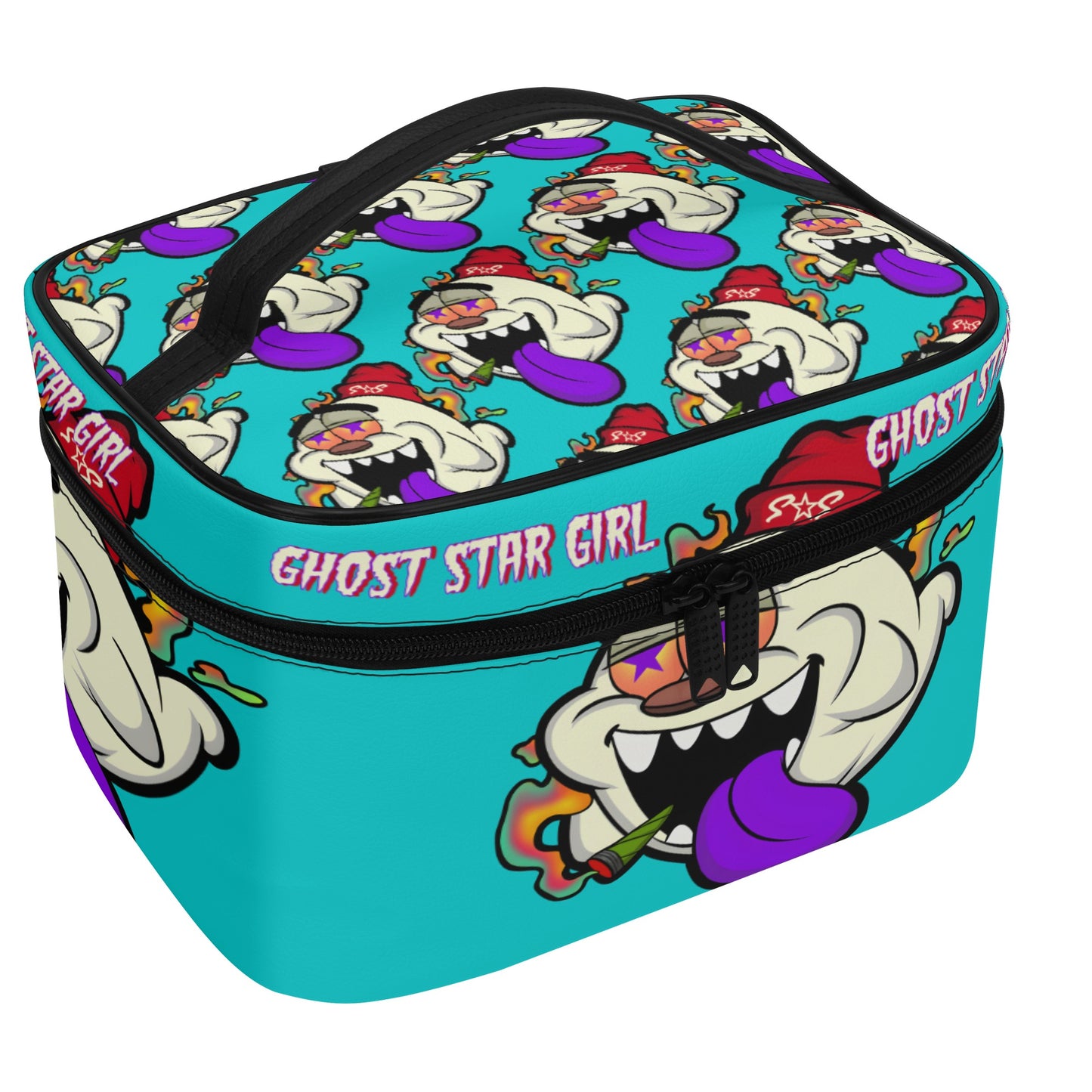 G.S.G Ghost Star Girl Turquoise Leather Cosmetic Bag