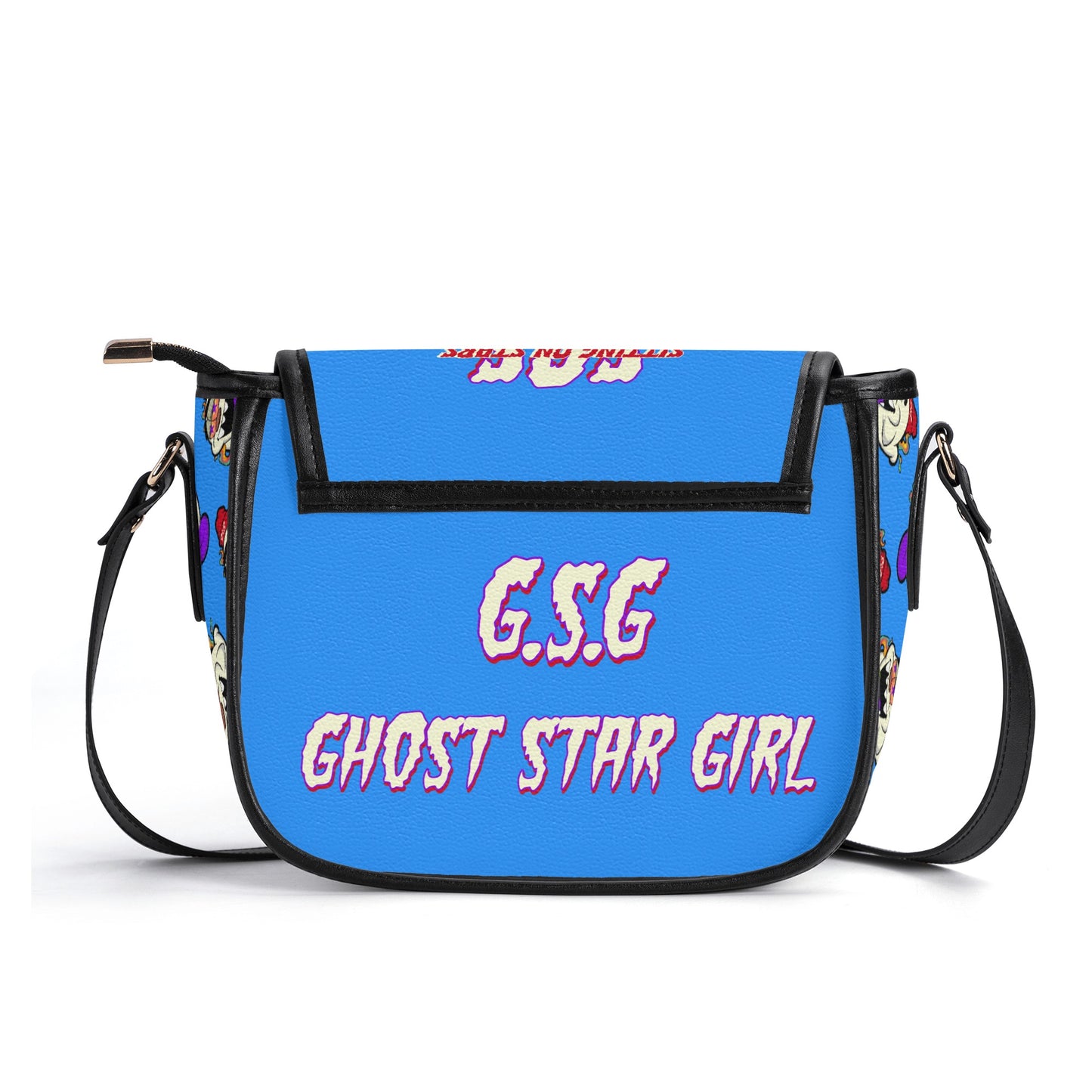 G.S.G Ghost Star Girl Blue Leather Saddle Bag