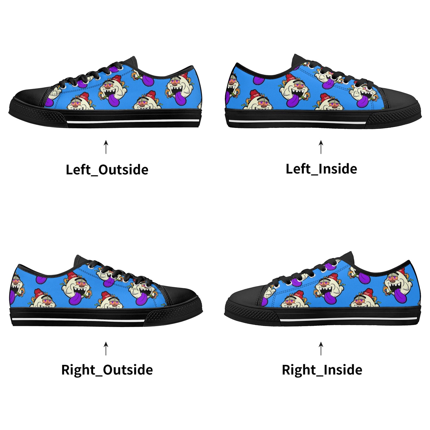 G.S.G Ghost Star Ghouls S.O.S Ghost Edition Mens Blue Low Top Star Kicks