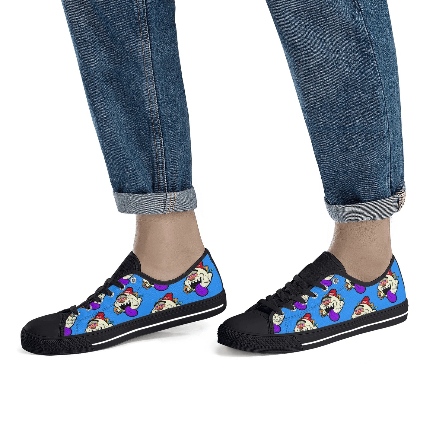 G.S.G Ghost Star Ghouls S.O.S Ghost Edition Mens Blue Low Top Star Kicks