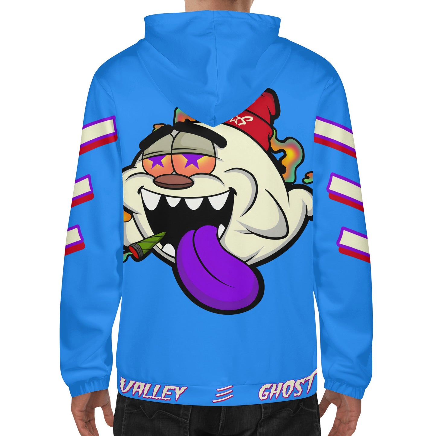 G.S.G Ghost Star Ghouls Mens Blue Lightweight Hoodie