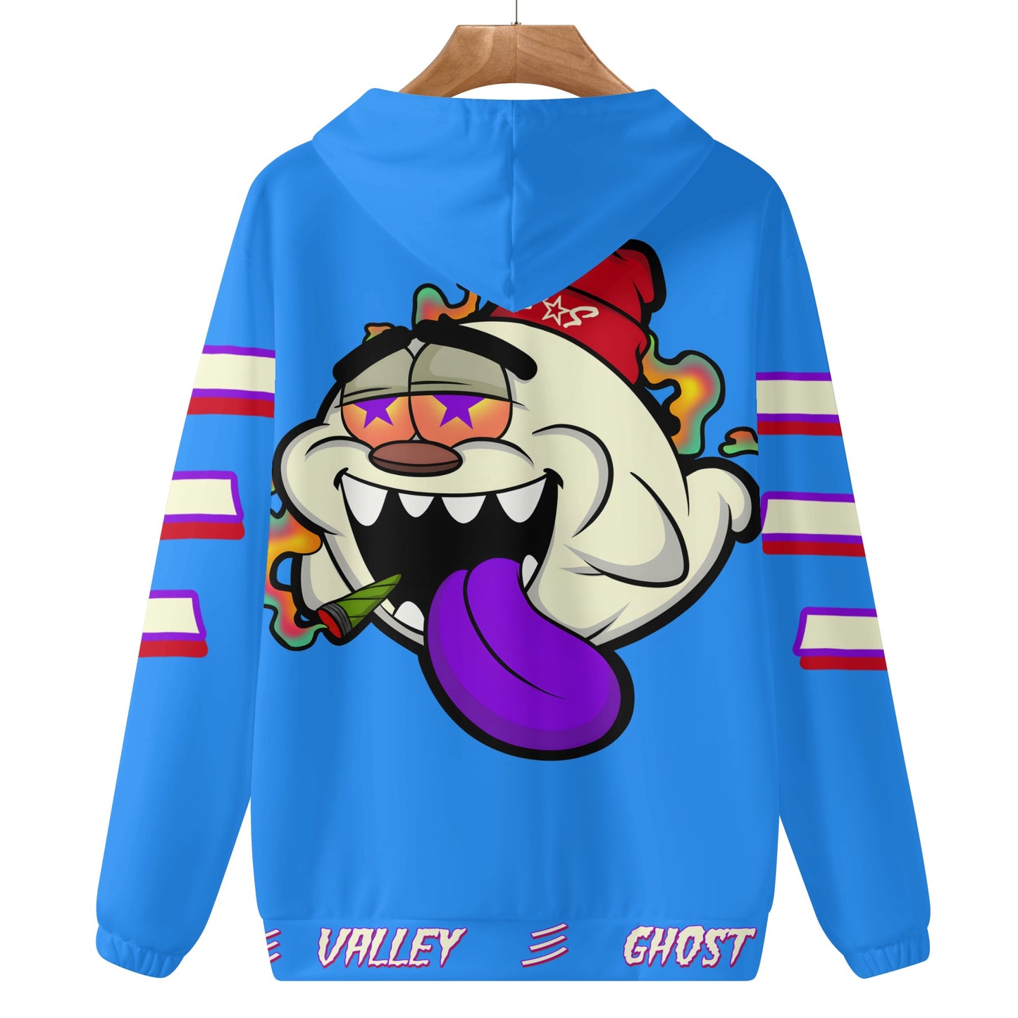 G.S.G Ghost Star Ghouls Mens Blue Lightweight Hoodie