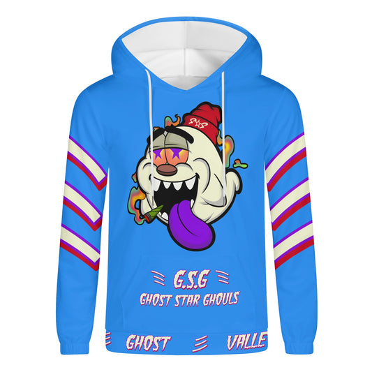 G.S.G Ghost Star Ghouls Mens Blue Lightweight Hoodie