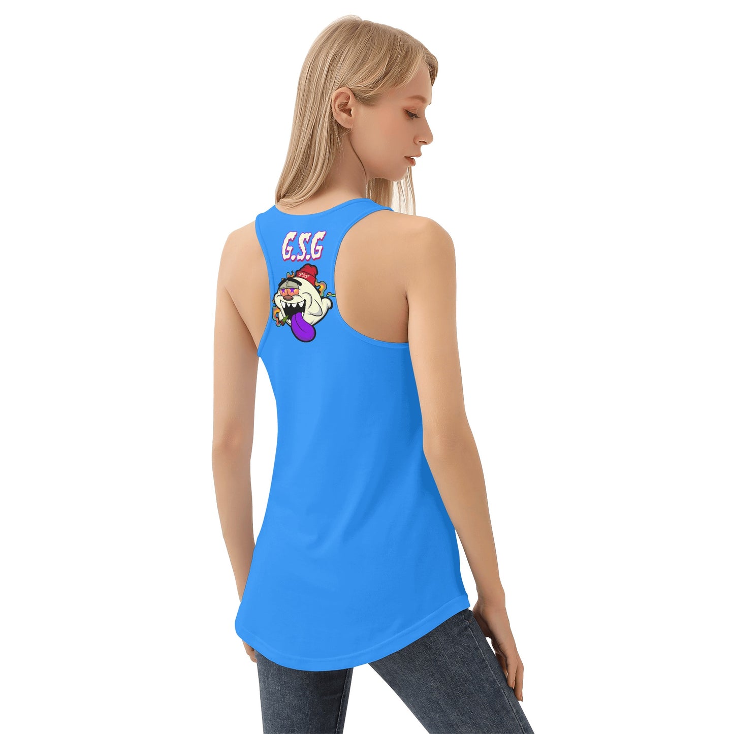 G.S.G Ghost Star Girl S.O.S Ghost Edition Womens Blue Vest