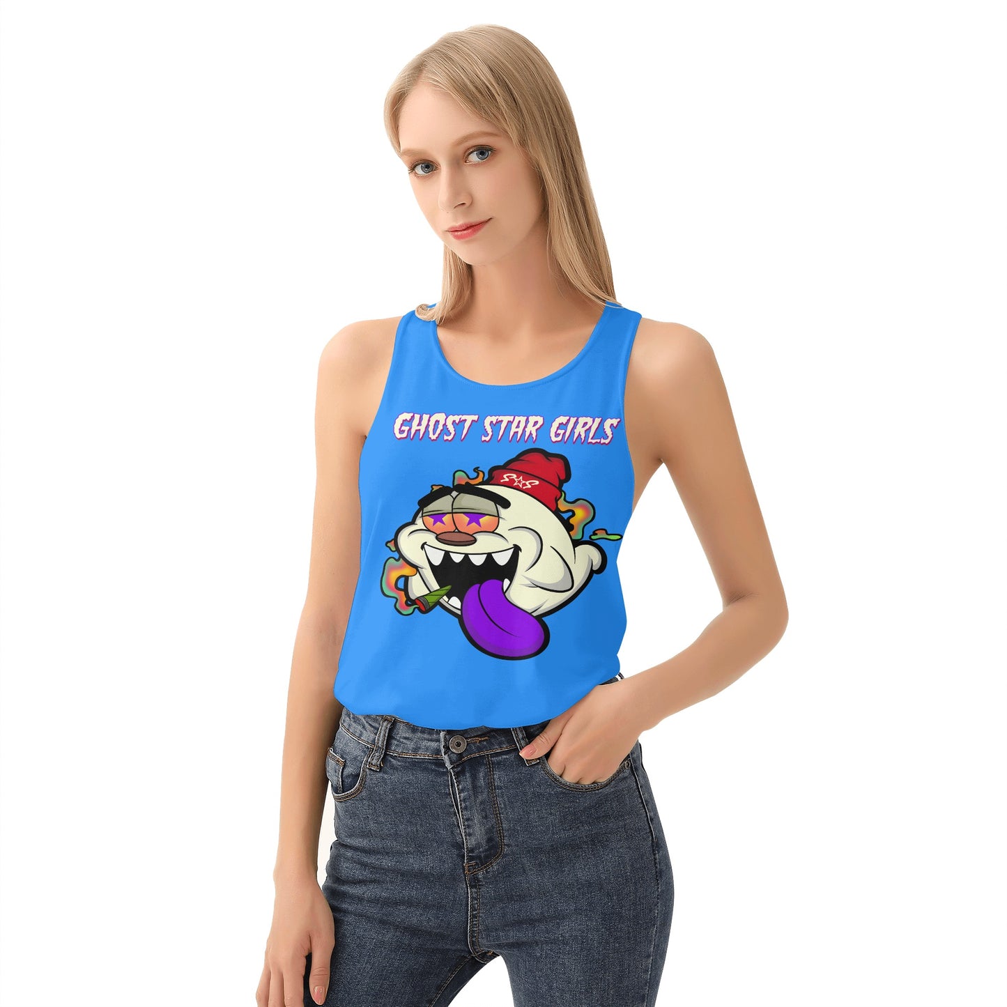 G.S.G Ghost Star Girl S.O.S Ghost Edition Womens Blue Vest