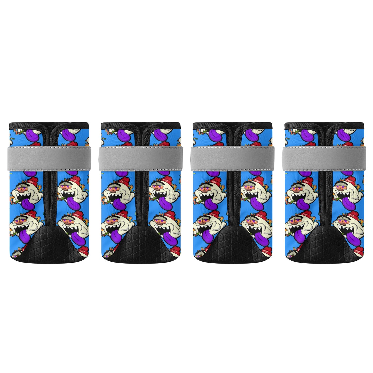 G.S.G Ghost Star Ghouls Blue Non Slip Dog Socks