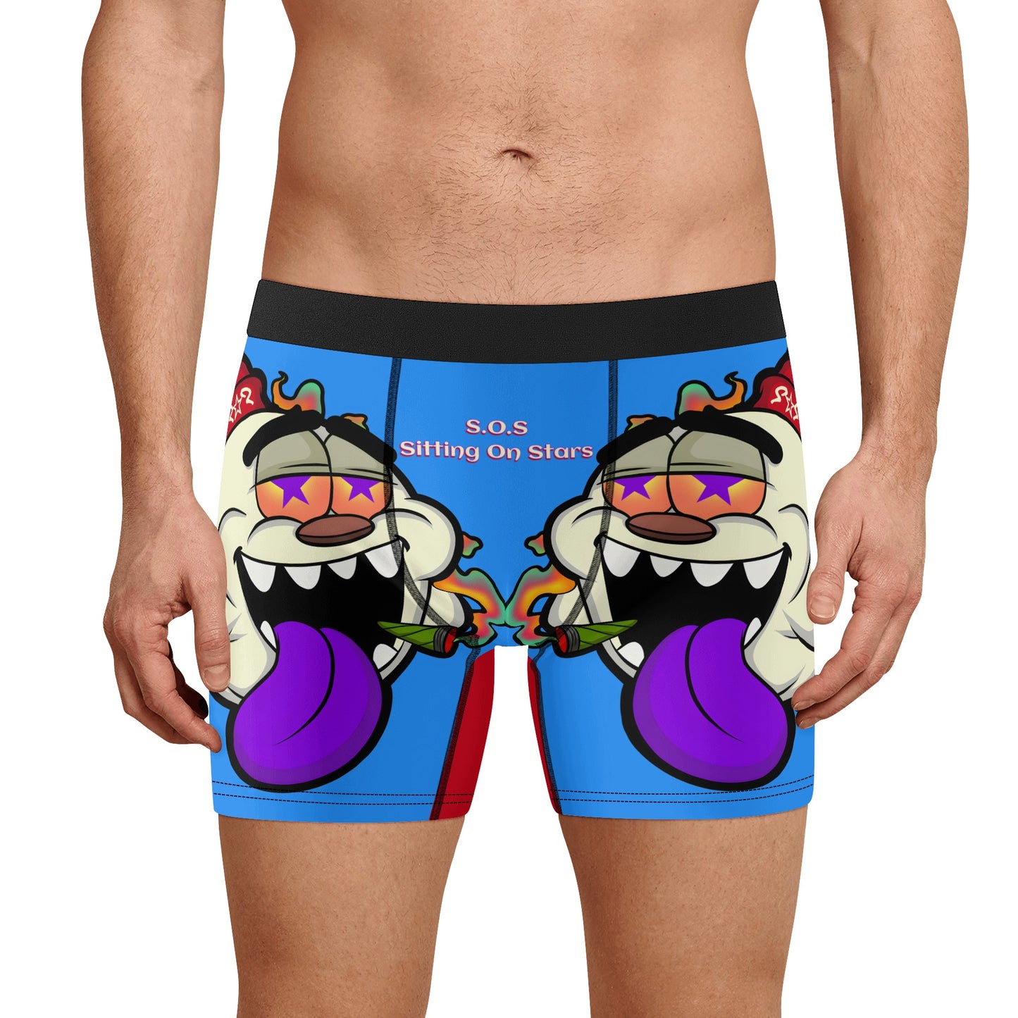 G.S.G Ghost Star Ghouls Mens Blue Classic Stretch Trunks & Underwear