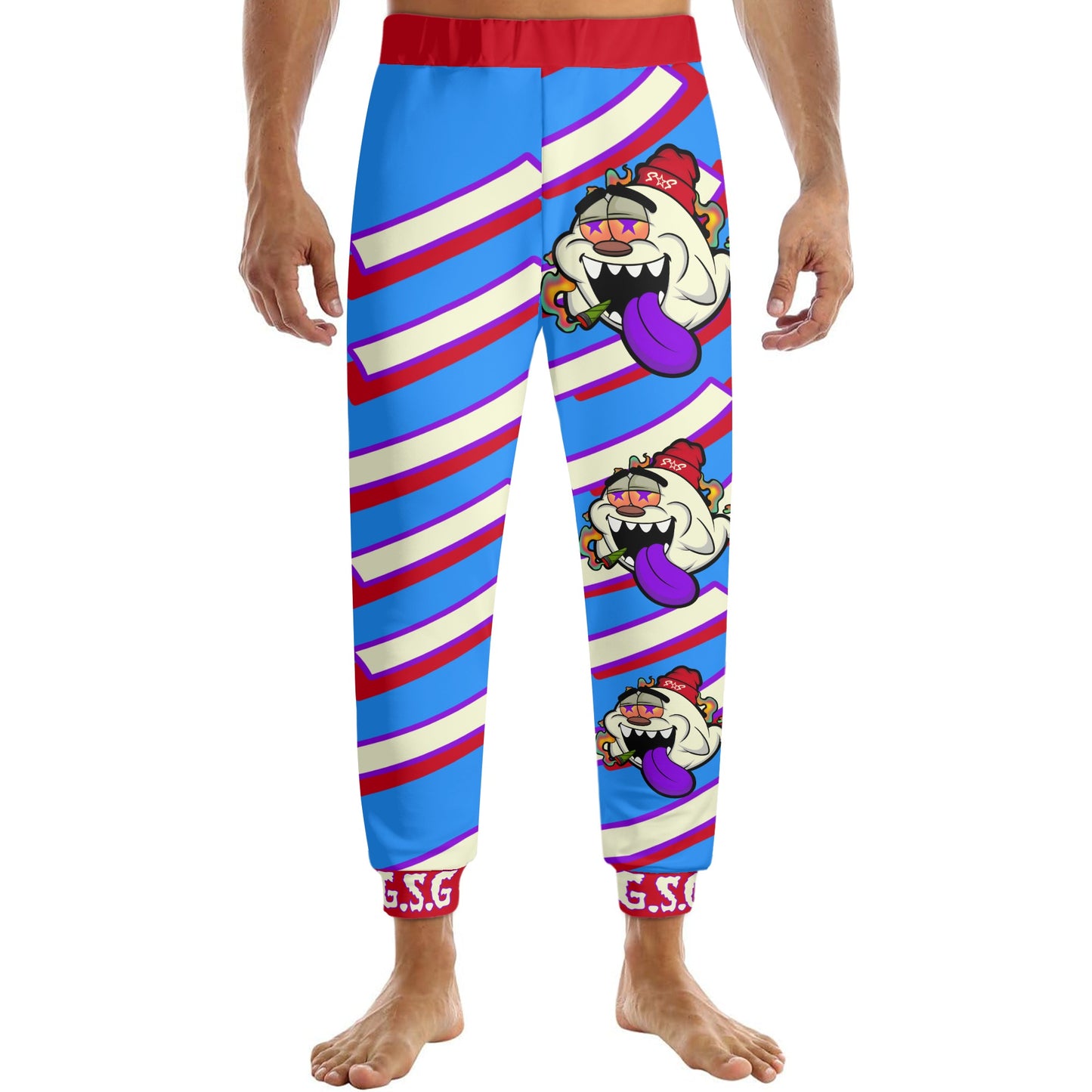 G.S.G Ghost Star Ghouls Mens Blue Sweatpants