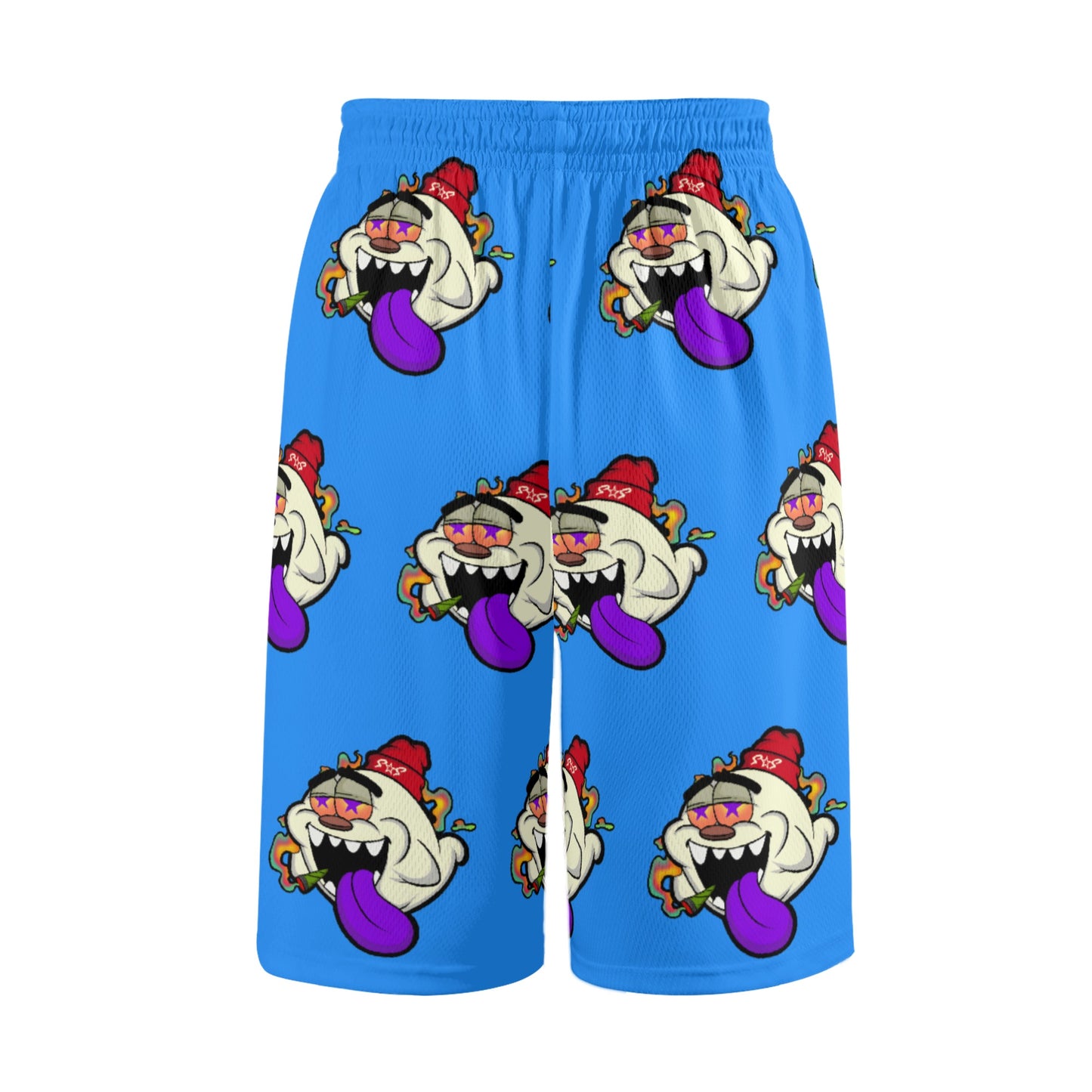 G.S.G Ghost Star Ghouls S.O.S Ghost Edition Mens Blue Basketball Shorts