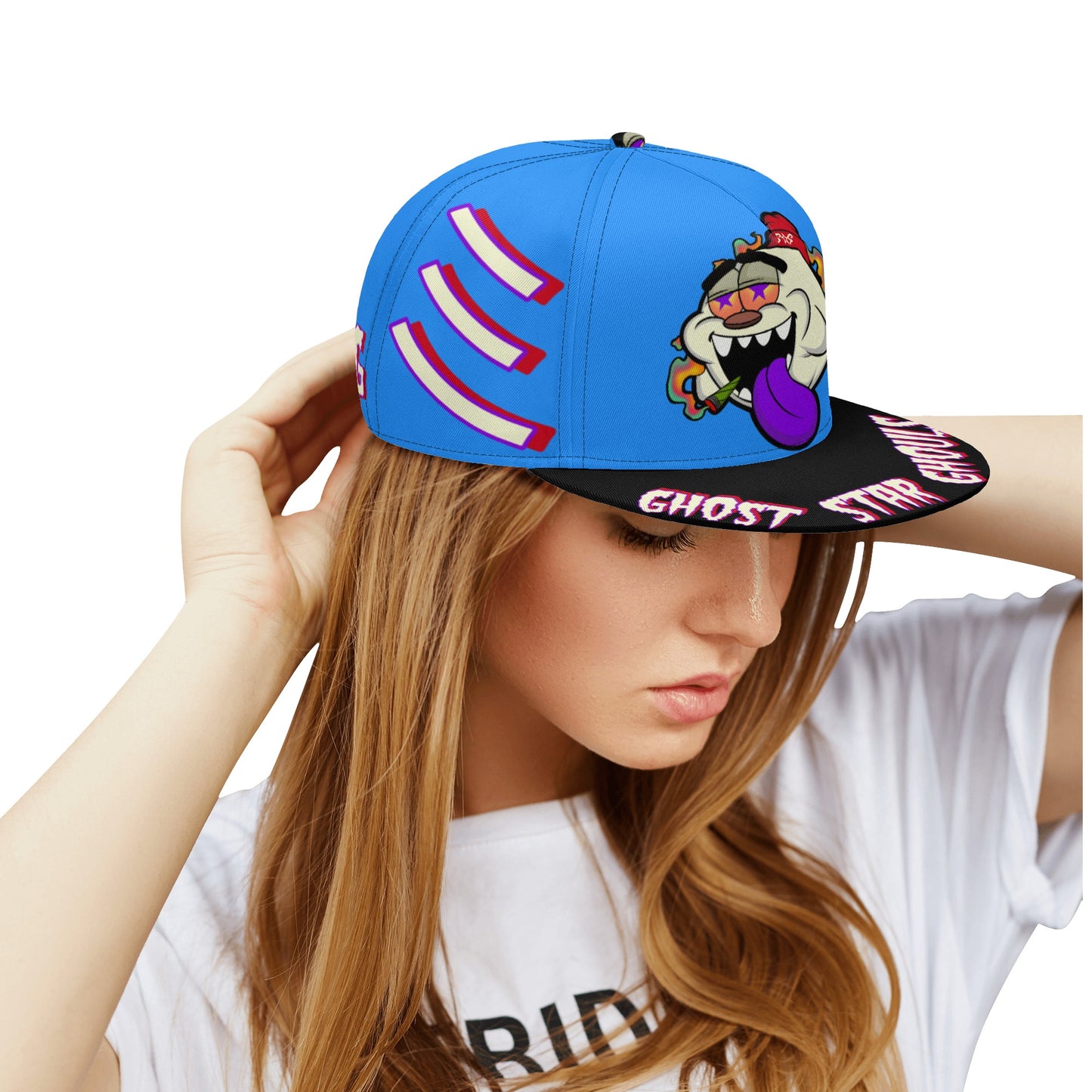 G.S.G Ghost Star Ghouls Blue Snapbacks