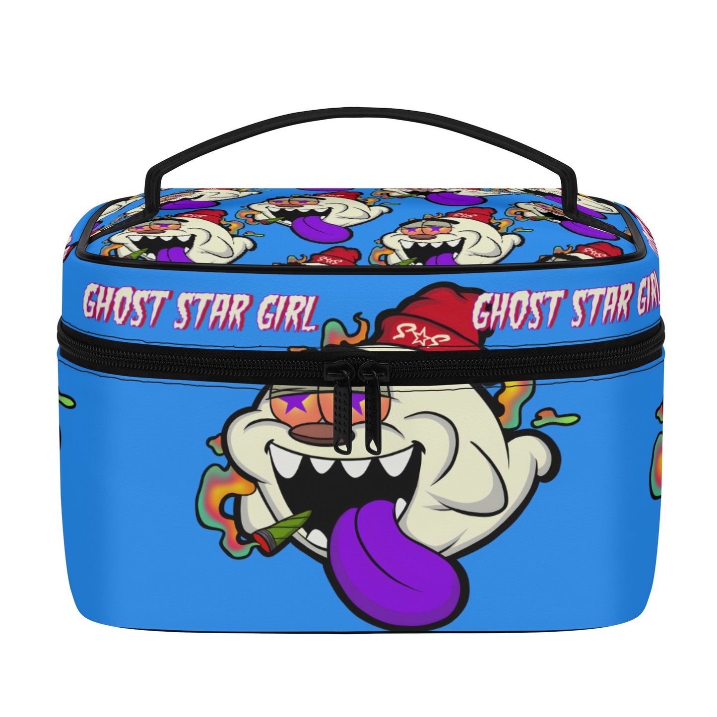 G.S.G Ghost Star Girl Blue Leather Cosmetic Bag