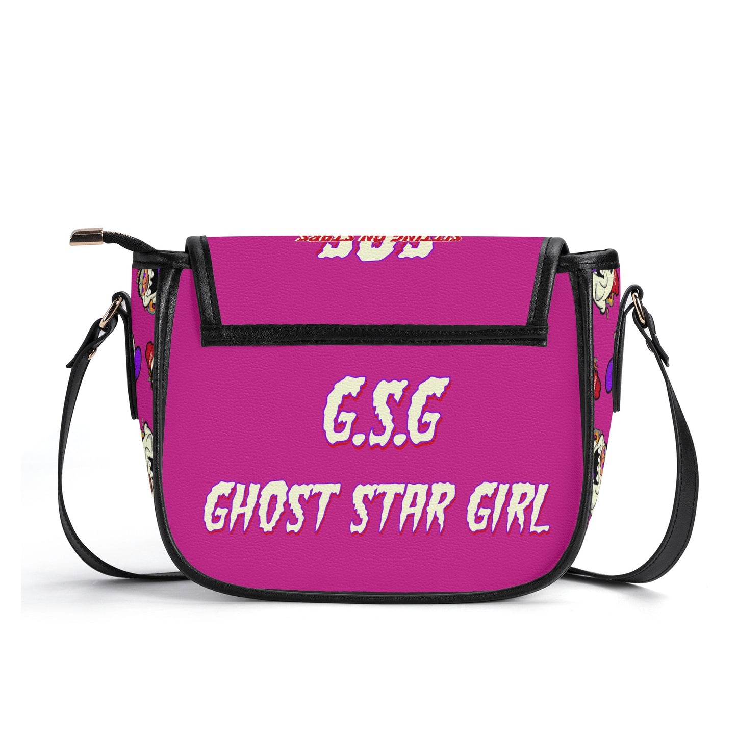 G.S.G Ghost Star Girl Purple Leather Saddle Bag