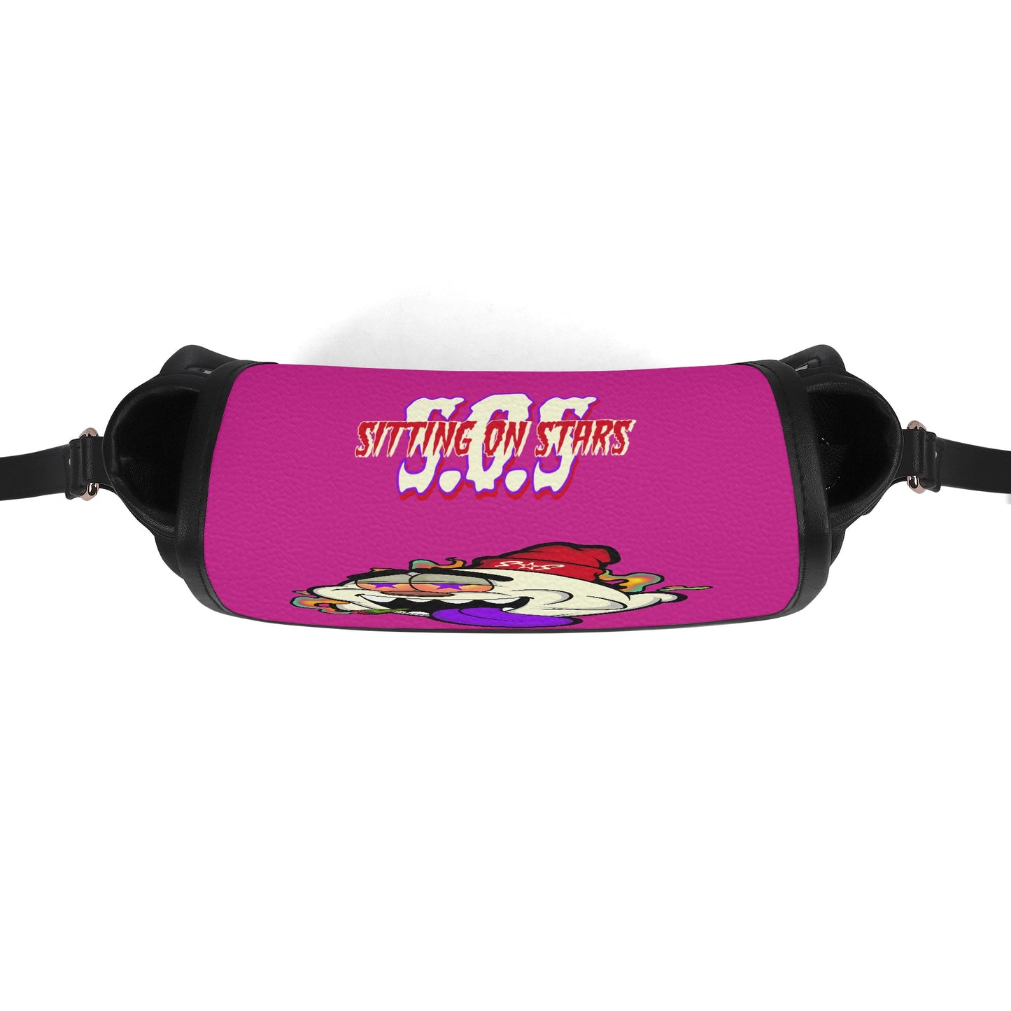 G.S.G Ghost Star Girl Purple Leather Saddle Bag