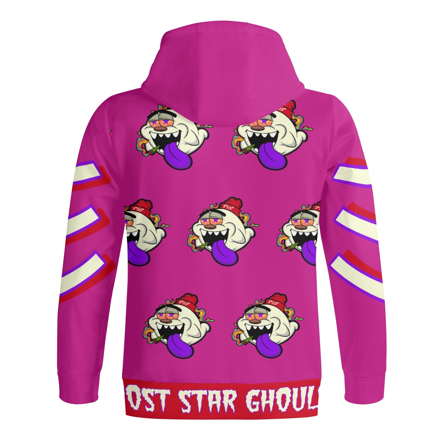 G.S.G Ghost Star Ghouls S.O.S Ghost Edition Purple Adult Full Zip Turtleneck Hoodie Streetwear