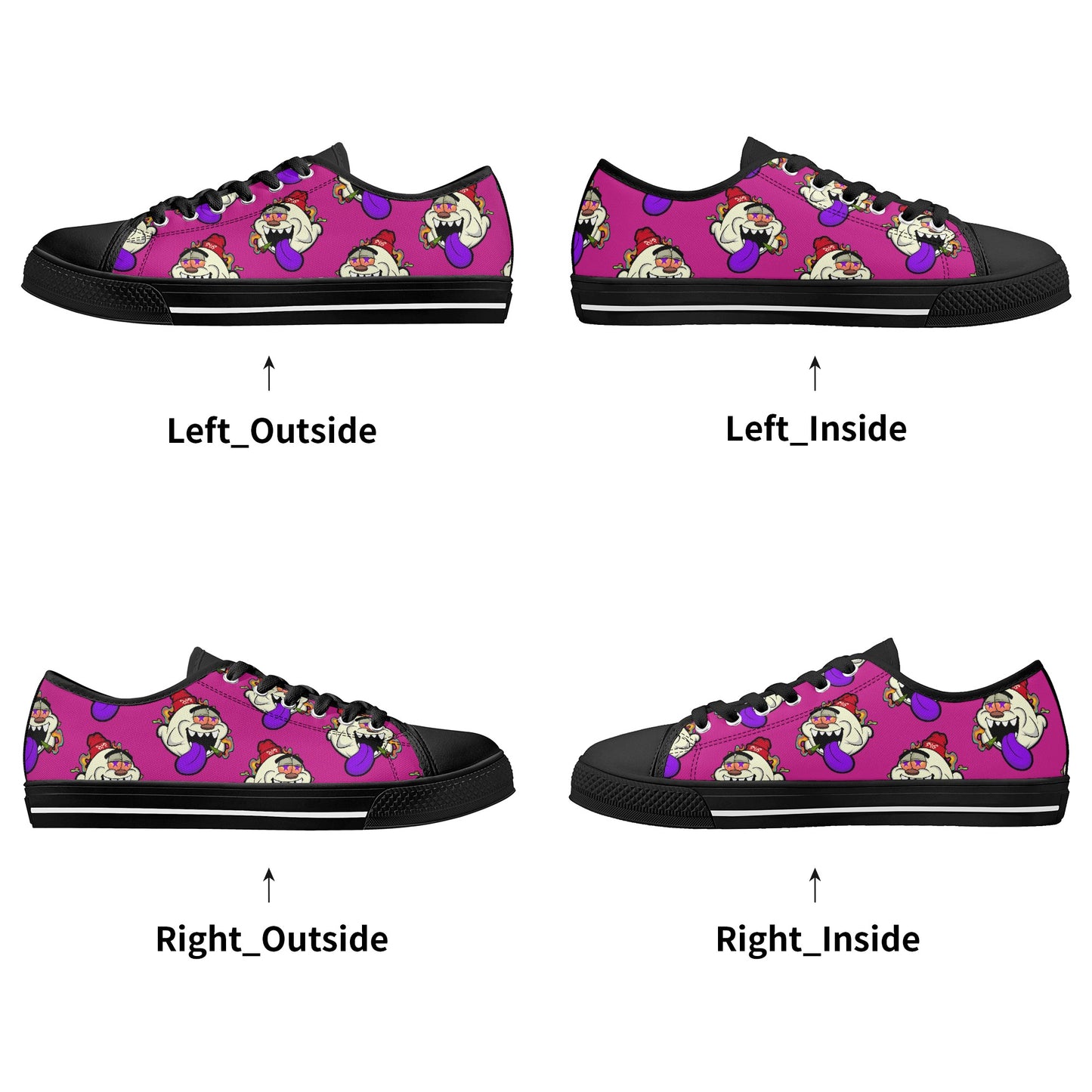 G.S.G Ghost Star Ghouls S.O.S Ghost Edition Mens Purple Low Top Star Kicks