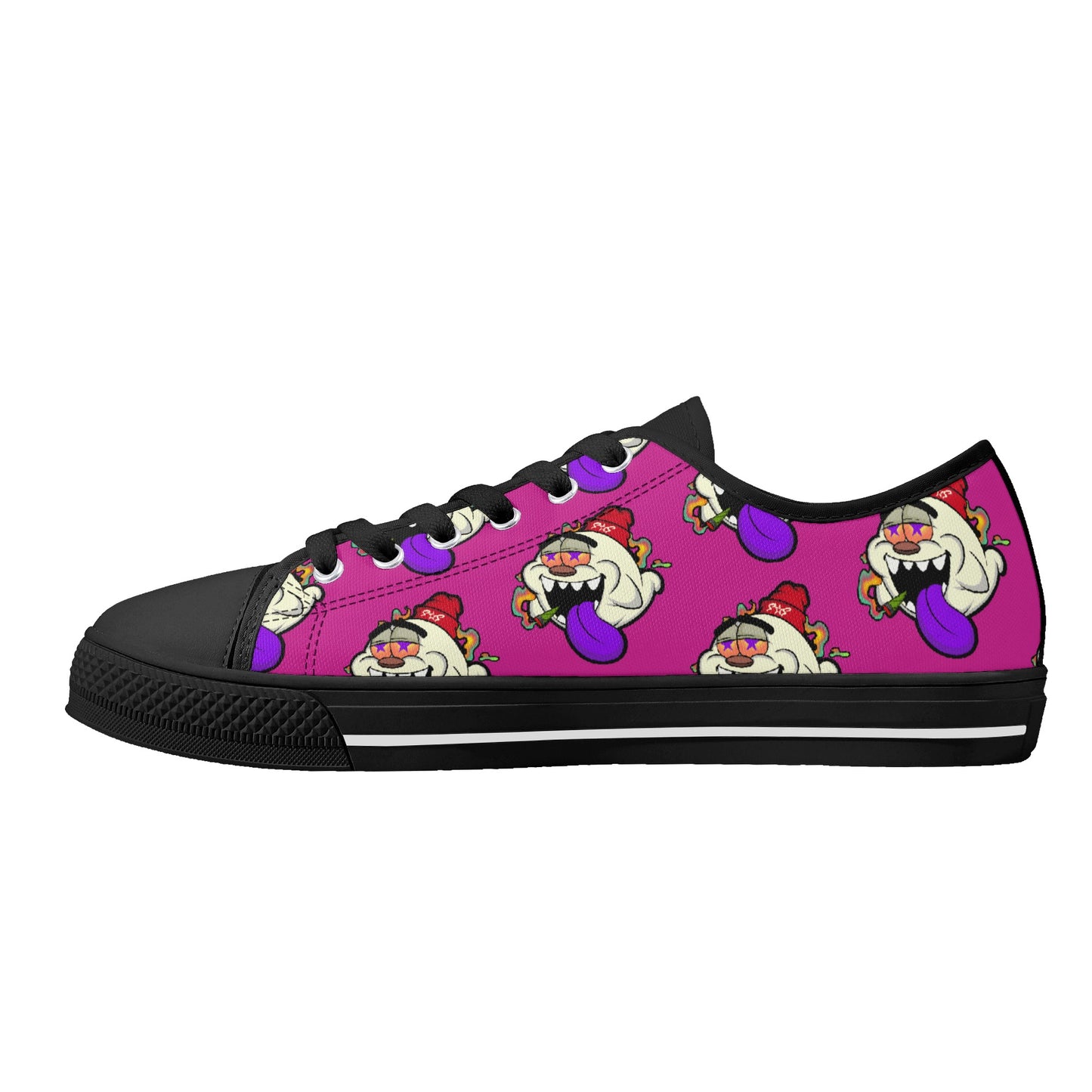 G.S.G Ghost Star Ghouls S.O.S Ghost Edition Mens Purple Low Top Star Kicks