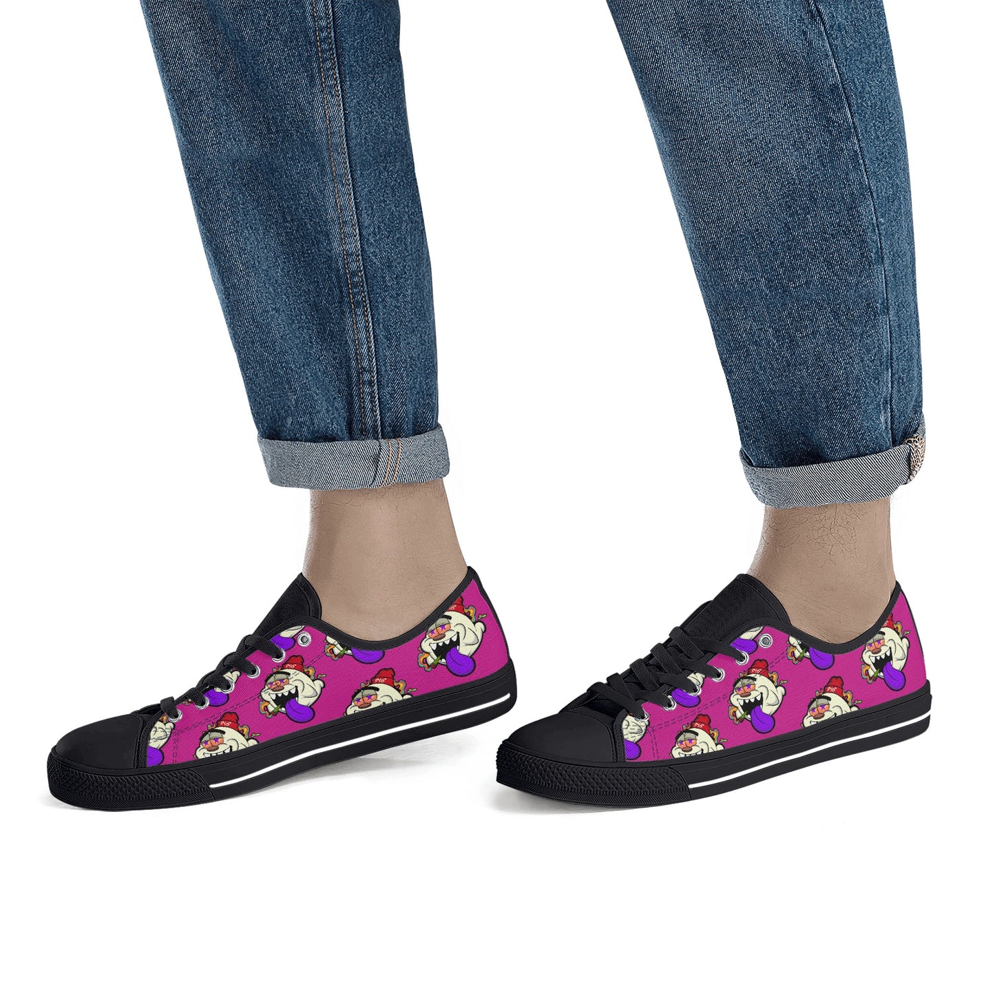 G.S.G Ghost Star Ghouls S.O.S Ghost Edition Mens Purple Low Top Star Kicks