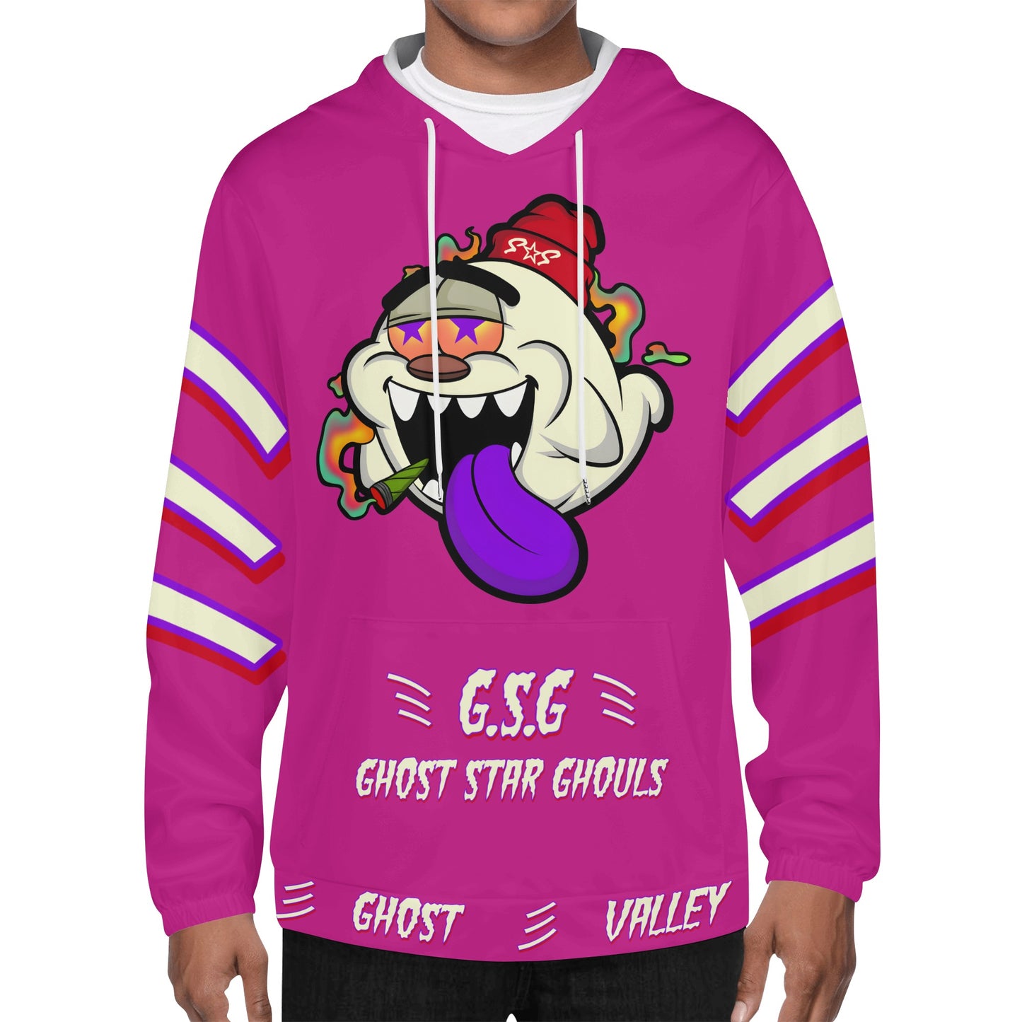 G.S.G Ghost Star Ghouls Mens Purple Lightweight Hoodie