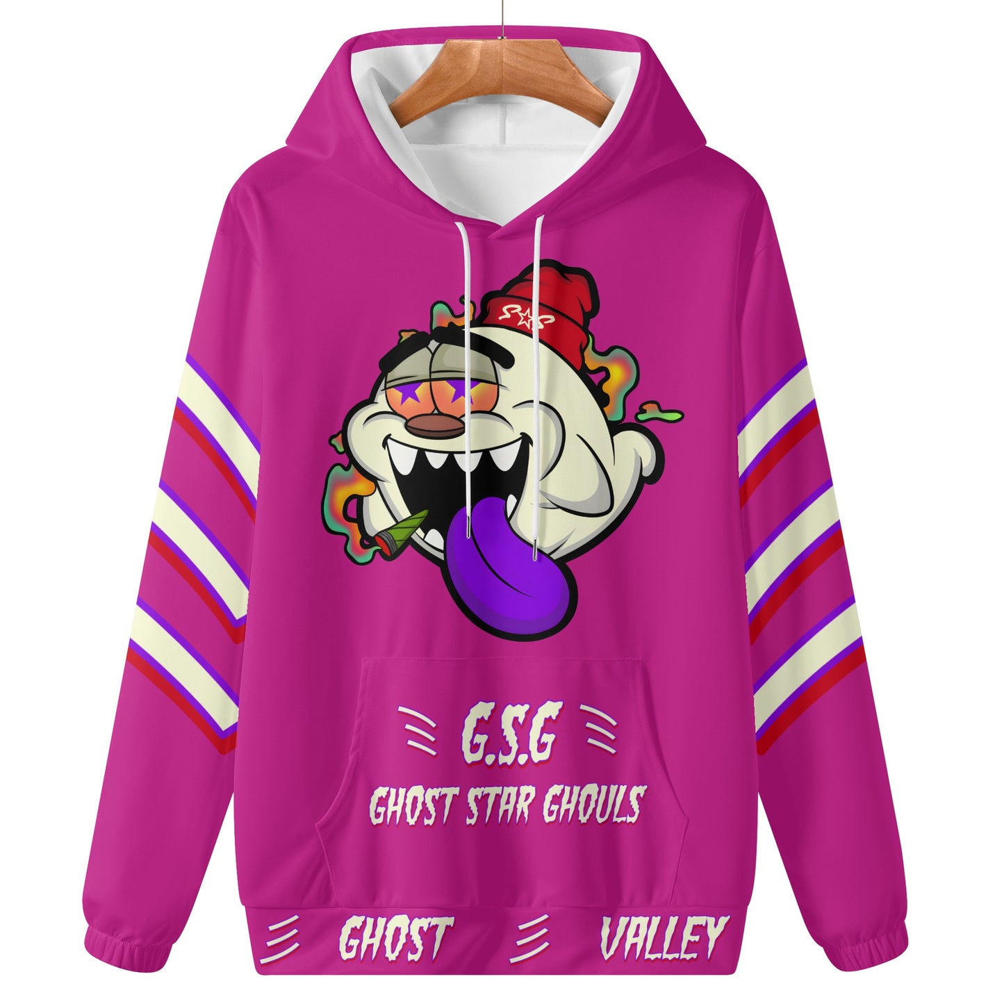 G.S.G Ghost Star Ghouls Mens Purple Lightweight Hoodie