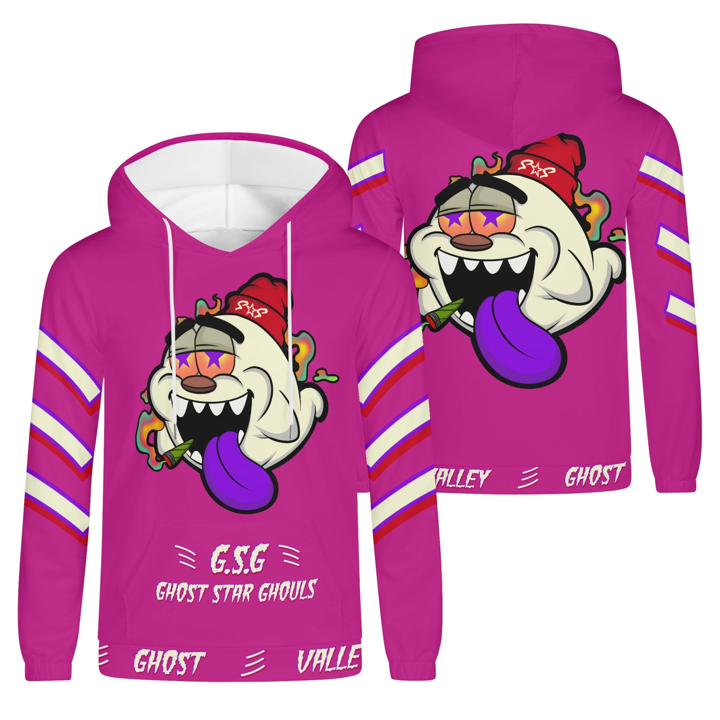 G.S.G Ghost Star Ghouls Mens Purple Lightweight Hoodie