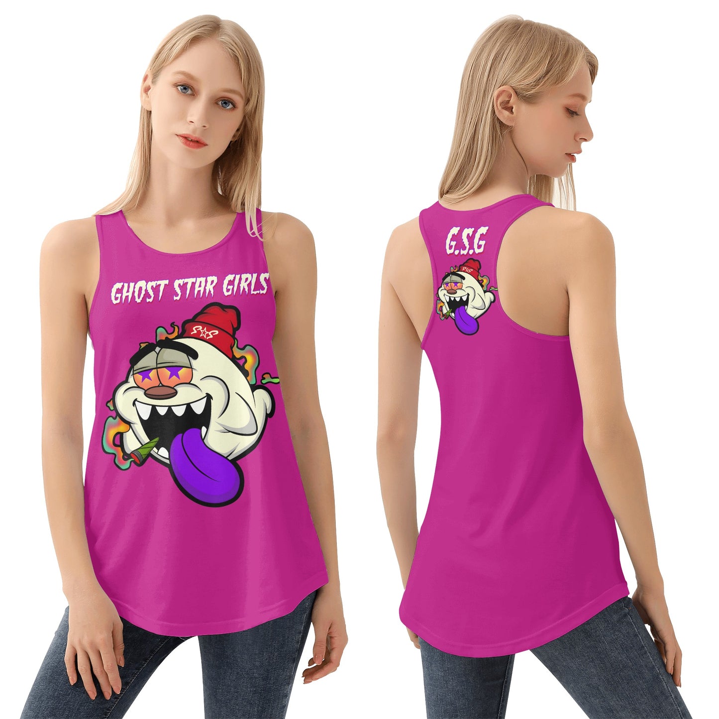 G.S.G Ghost Star Girl S.O.S Ghost Edition Womens Purple Vest