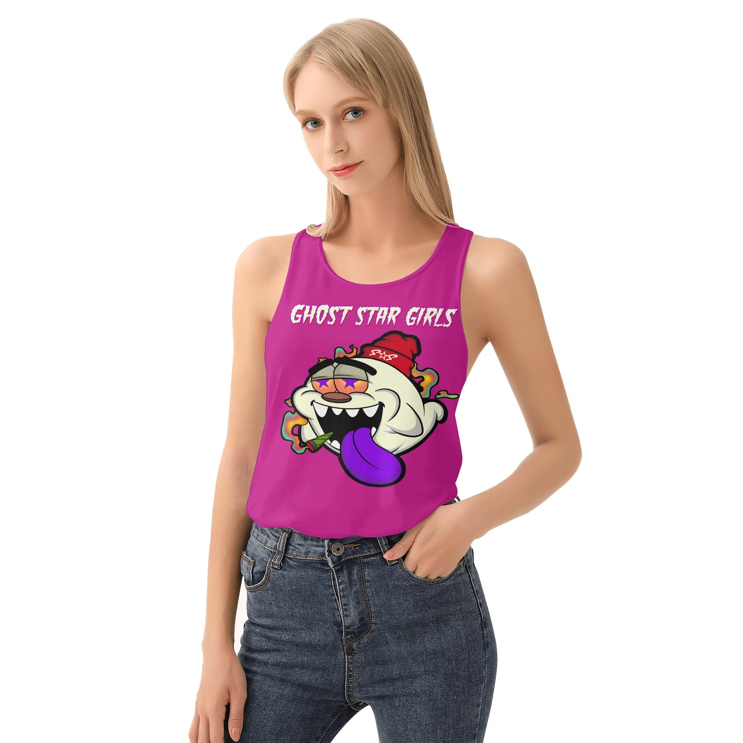 G.S.G Ghost Star Girl S.O.S Ghost Edition Womens Purple Vest