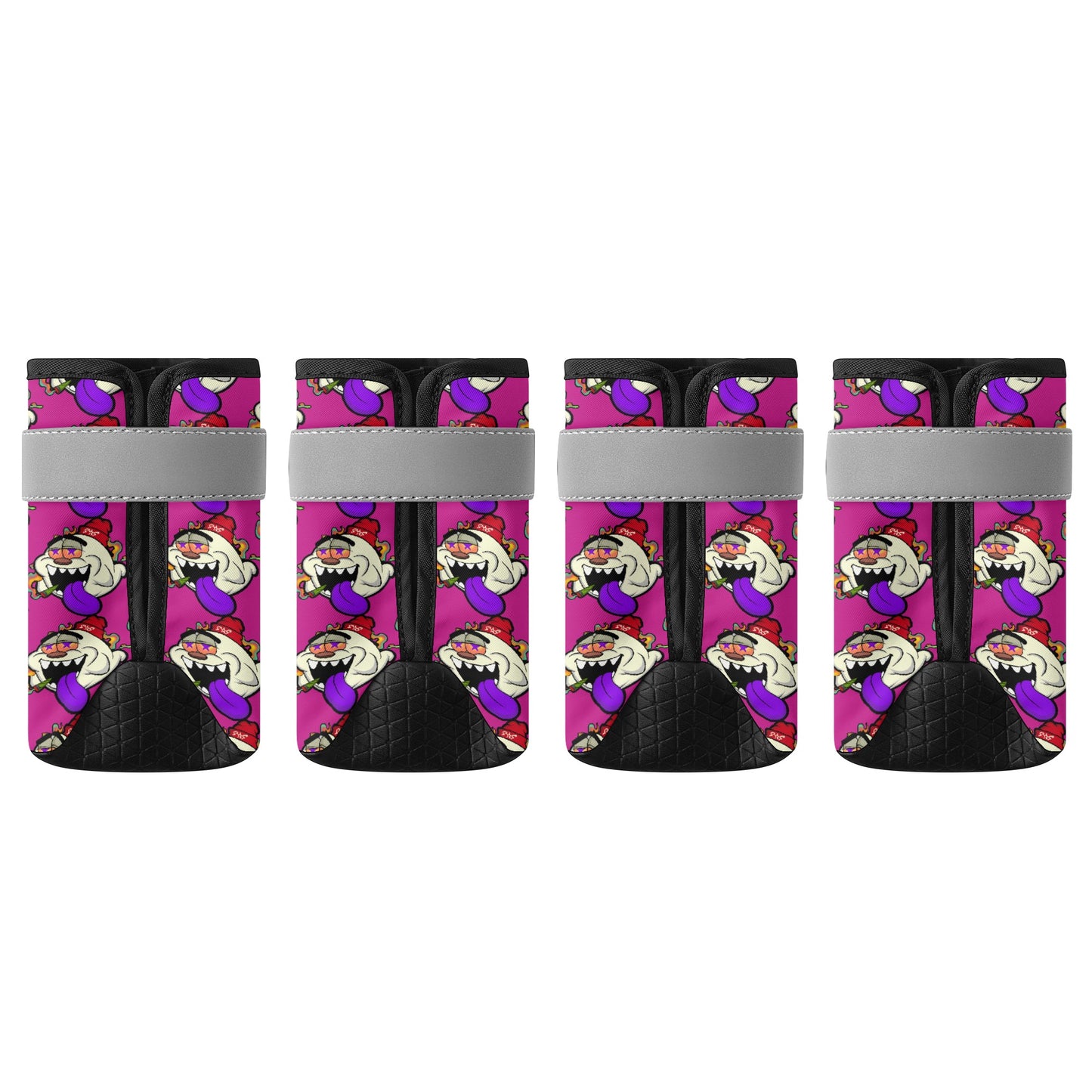 G.S.G Ghost Star Ghouls Purple Non Slip Dog Socks