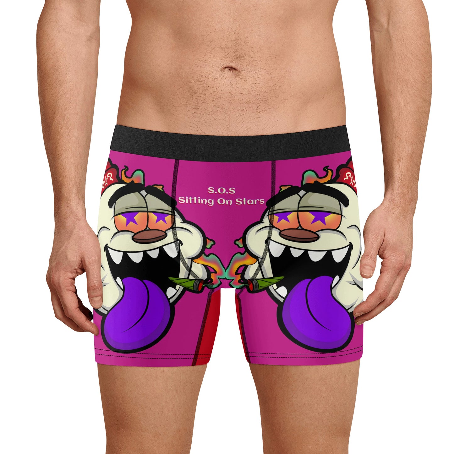 G.S.G Ghost Star Ghouls Mens Purple Classic Stretch Trunks & Underwear