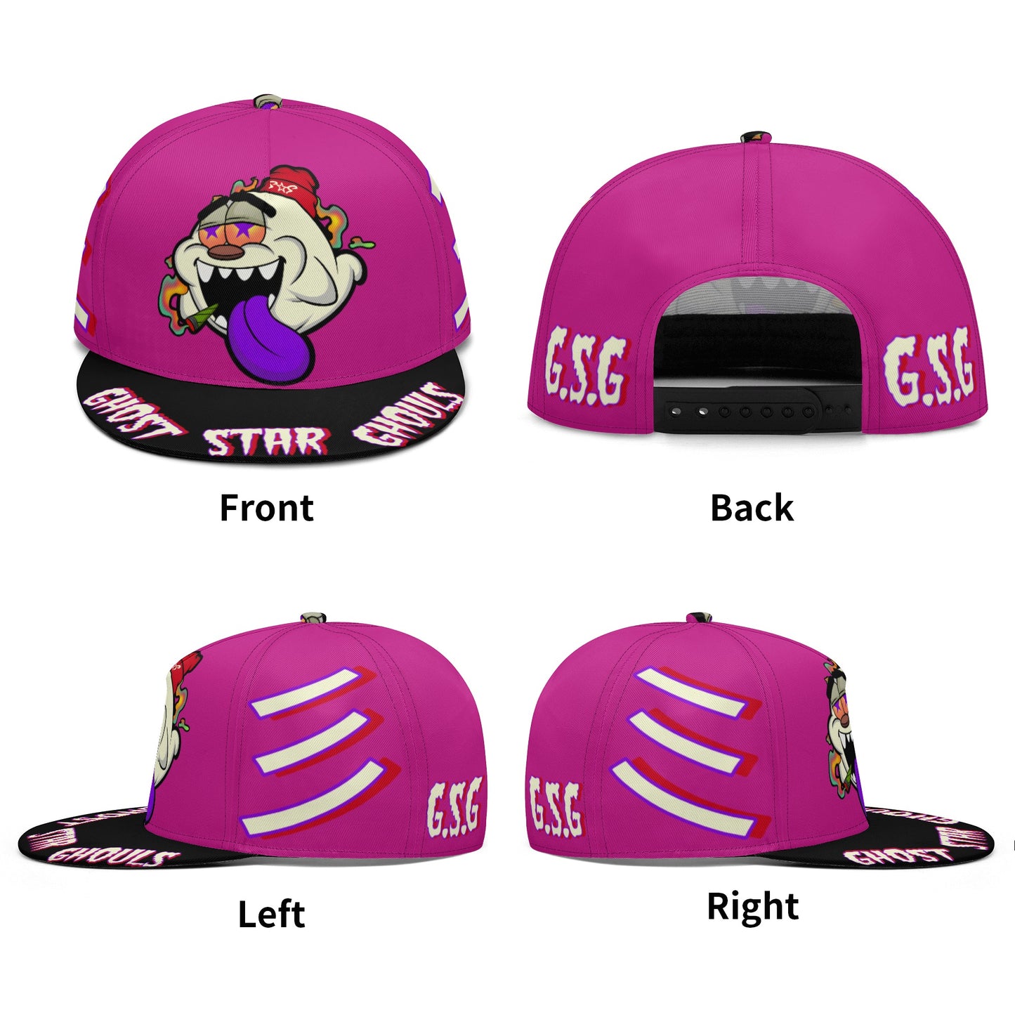 G.S.G Ghost Star Ghouls Purple Snapbacks