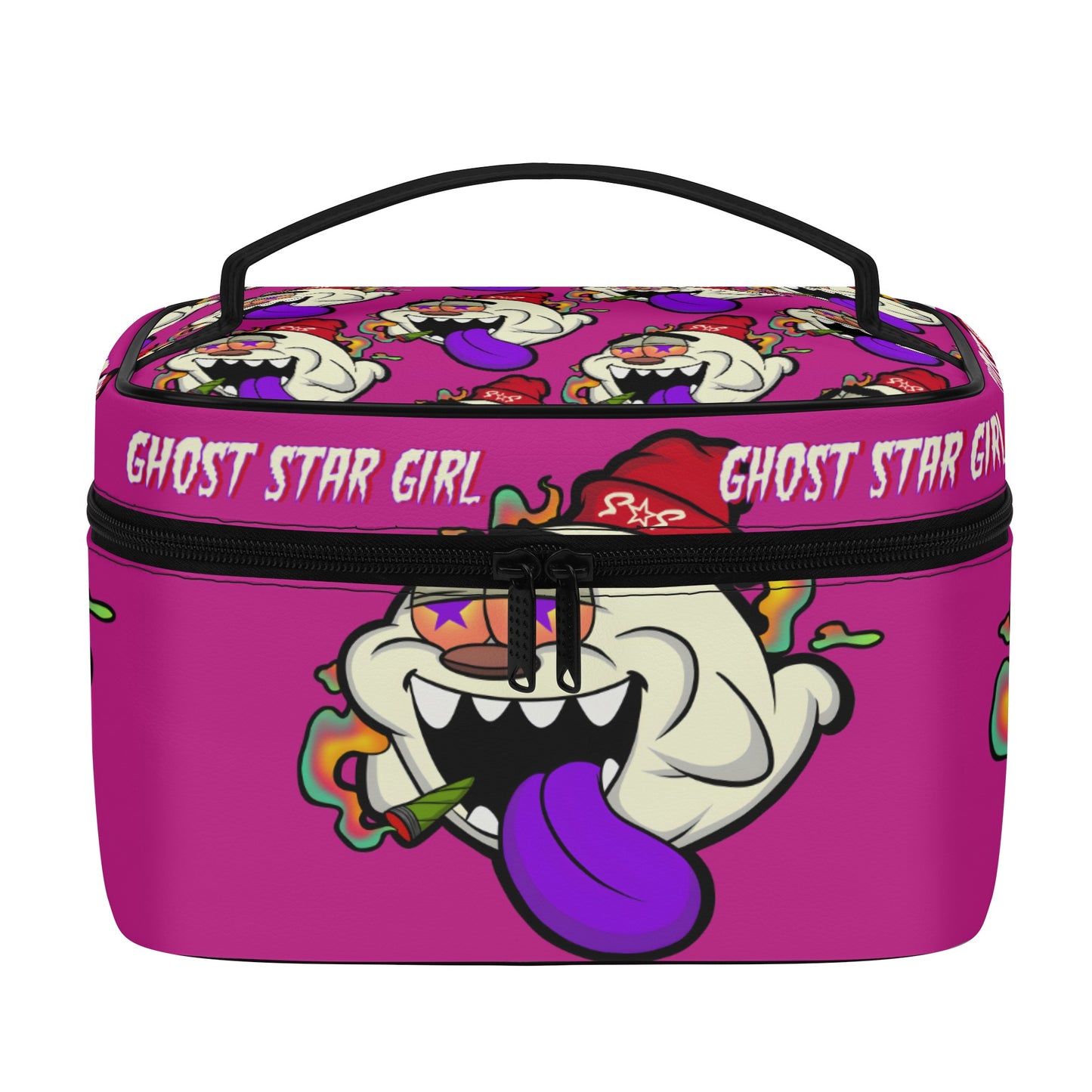 G.S.G Ghost Star Girl Purple Leather Cosmetic Bag