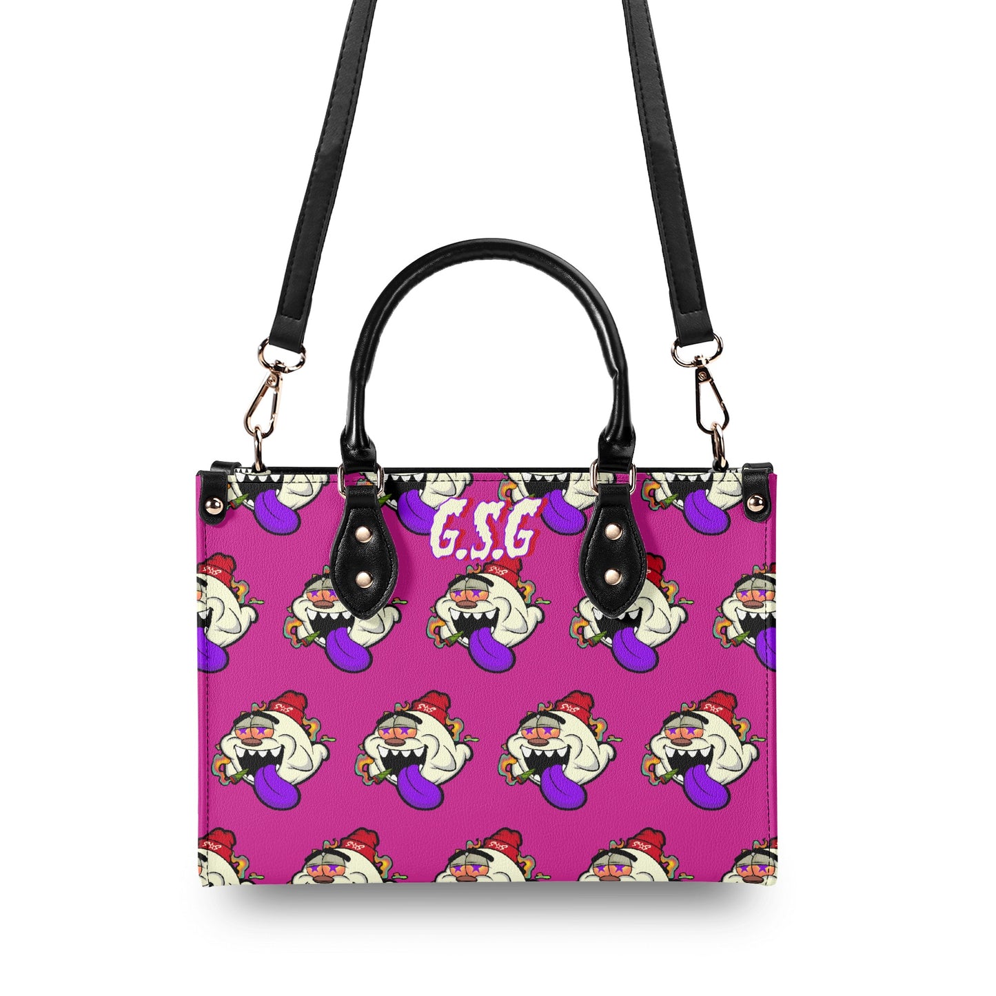 G.S.G Ghost Star Girl S.O.S Ghost Edition Purple Luxury Womens Leather Handbag