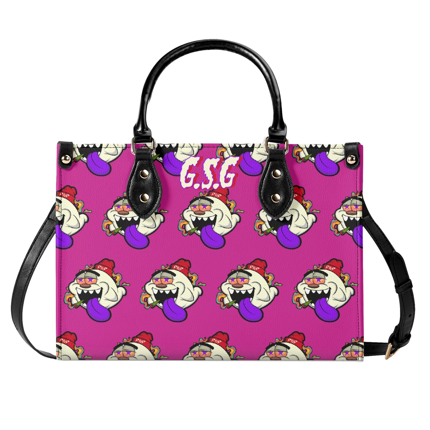 G.S.G Ghost Star Girl S.O.S Ghost Edition Purple Luxury Womens Leather Handbag