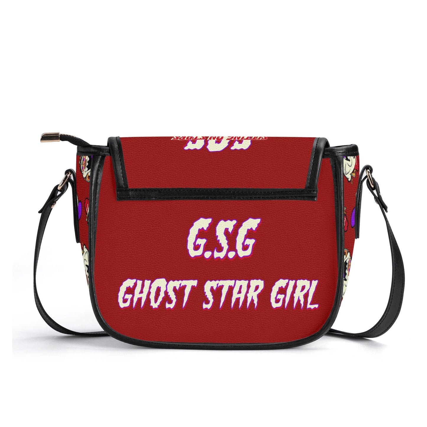 G.S.G Ghost Star Girl Maroon Leather Saddle Bag