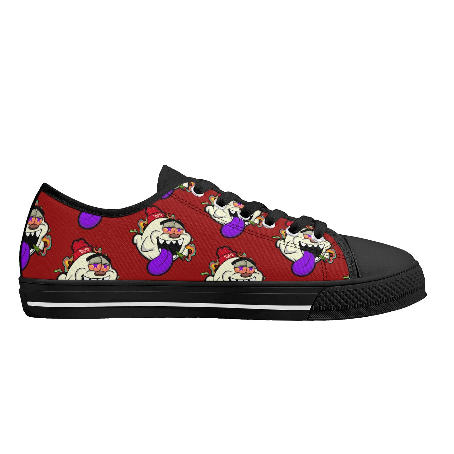 G.S.G Ghost Star Ghouls S.O.S Ghost Edition Mens Maroon Low Top Star Kicks