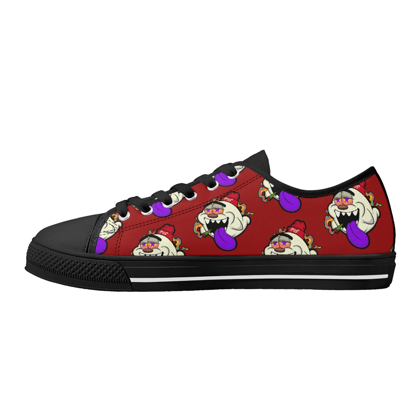 G.S.G Ghost Star Ghouls S.O.S Ghost Edition Mens Maroon Low Top Star Kicks