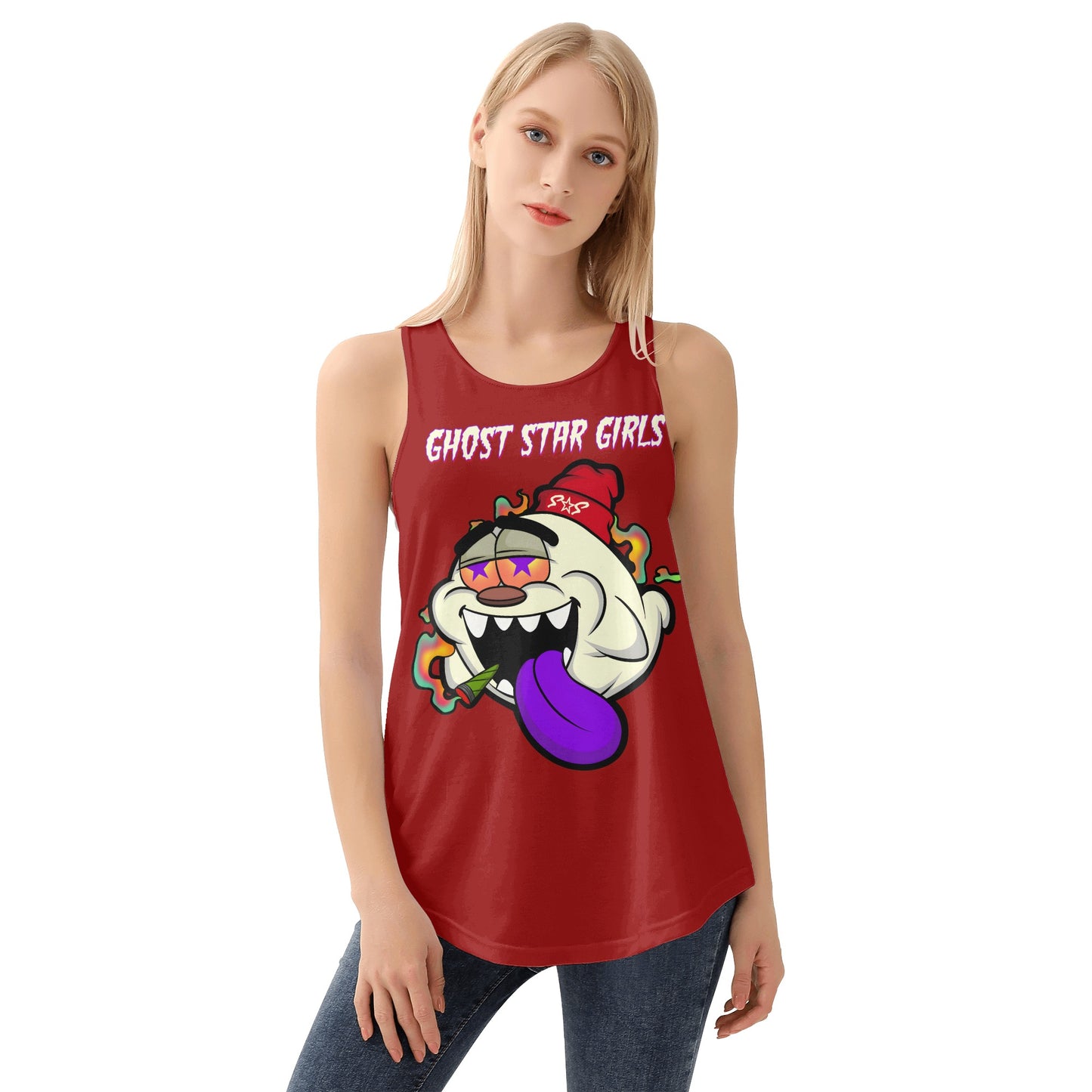 G.S.G Ghost Star Girl S.O.S Ghost Edition Womens Maroon Vest