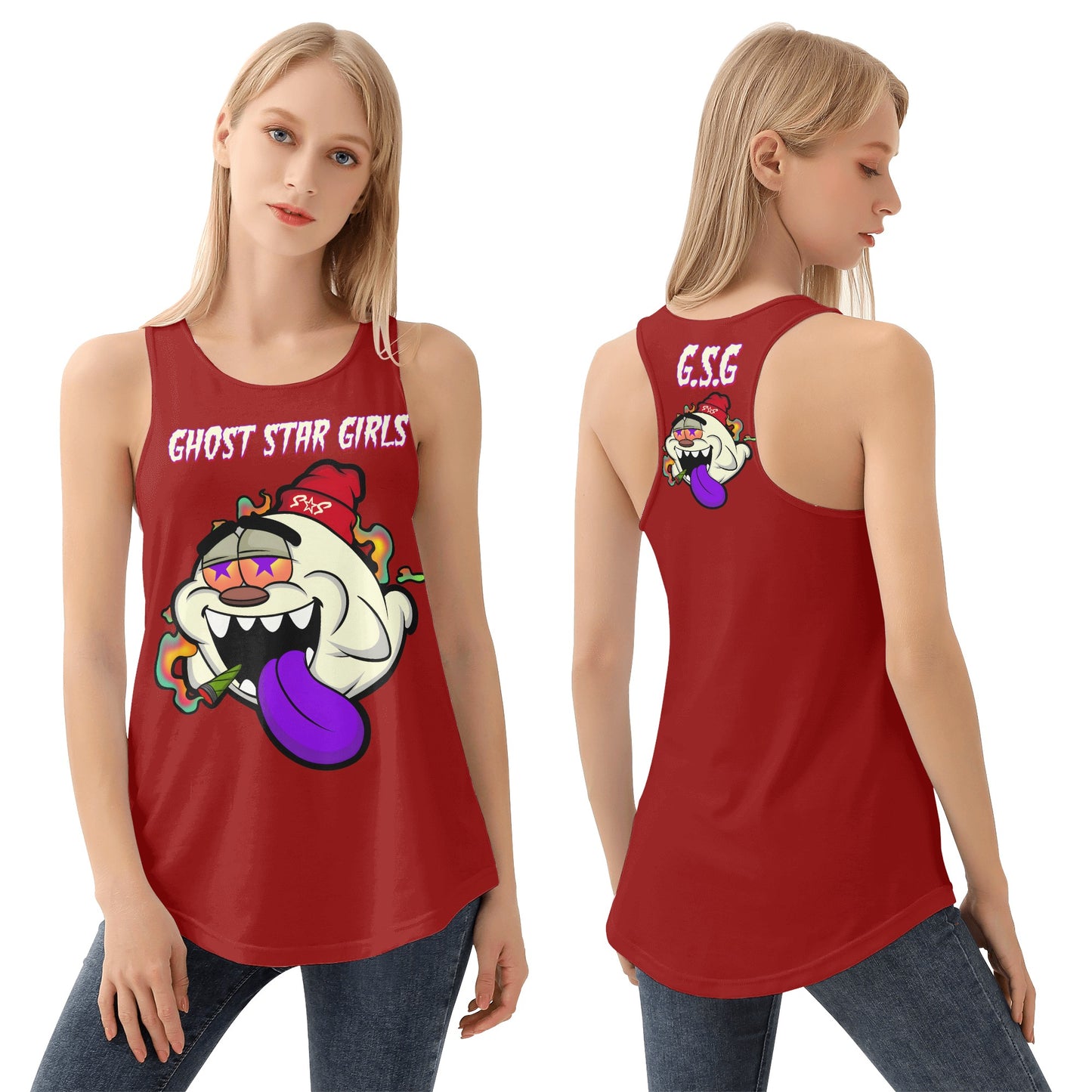 G.S.G Ghost Star Girl S.O.S Ghost Edition Womens Maroon Vest