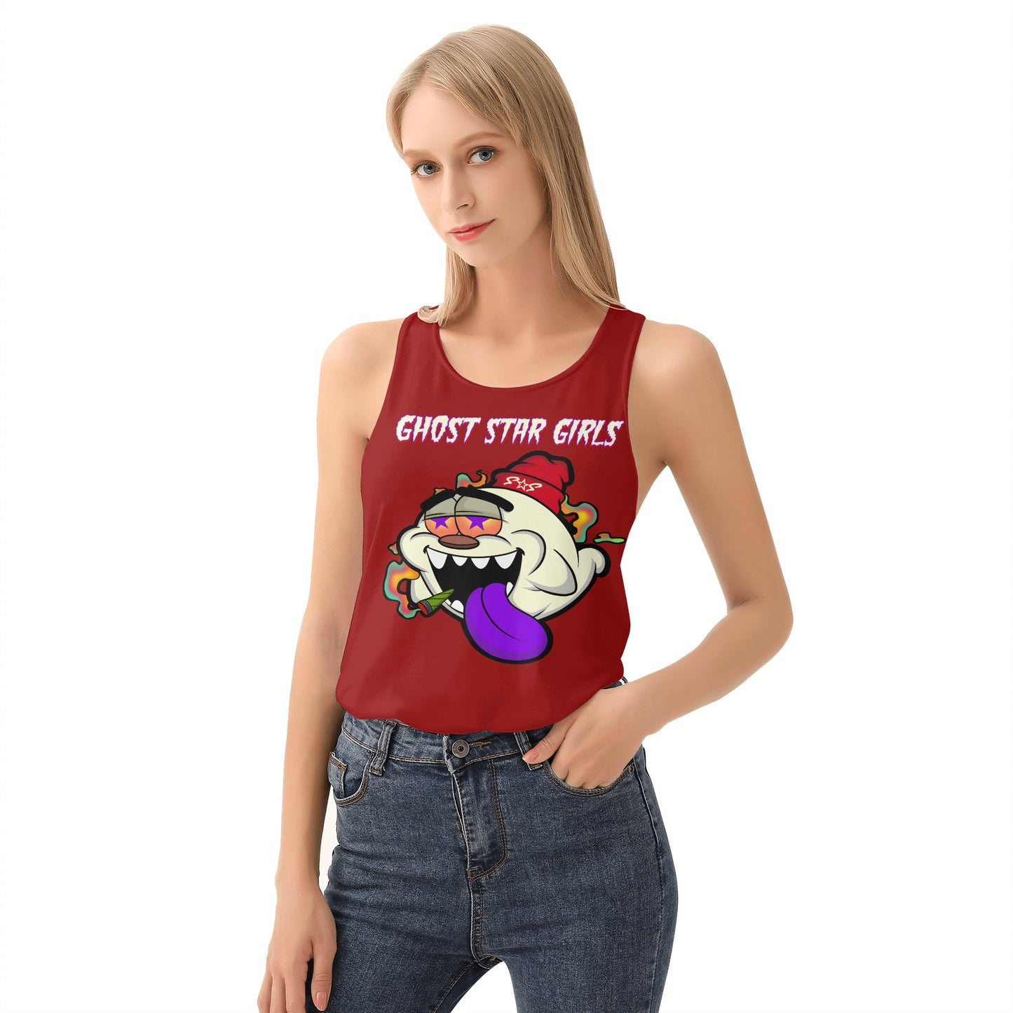 G.S.G Ghost Star Girl S.O.S Ghost Edition Womens Maroon Vest