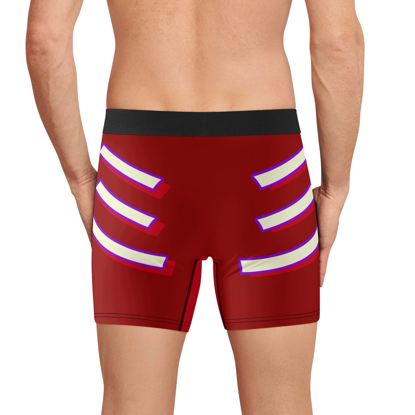 G.S.G Ghost Star Ghouls Mens Maroon Classic Stretch Trunks & Underwear