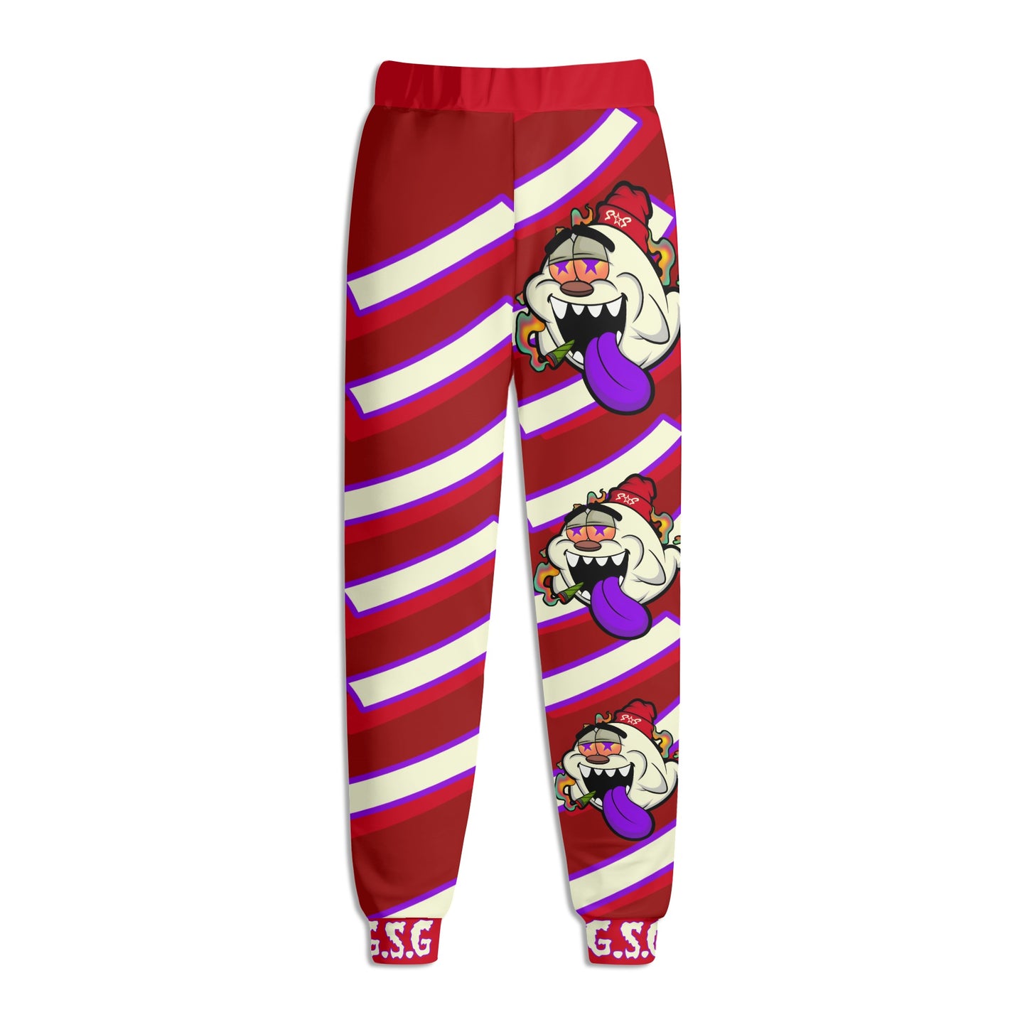 G.S.G Ghost Star Ghouls Mens Maroon Sweatpants