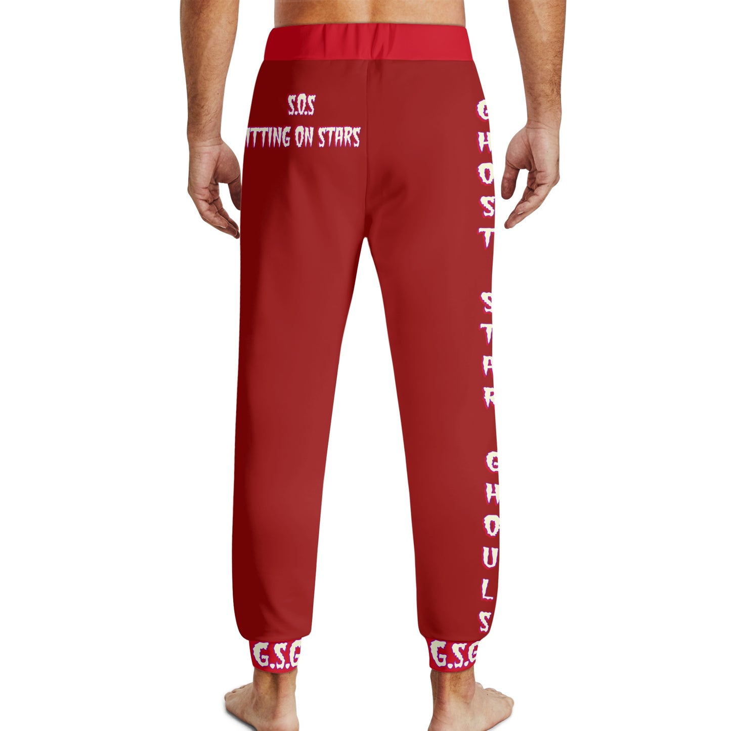 G.S.G Ghost Star Ghouls Mens Maroon Sweatpants