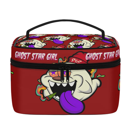 G.S.G Ghost Star Girl Maroon Leather Cosmetic Bag